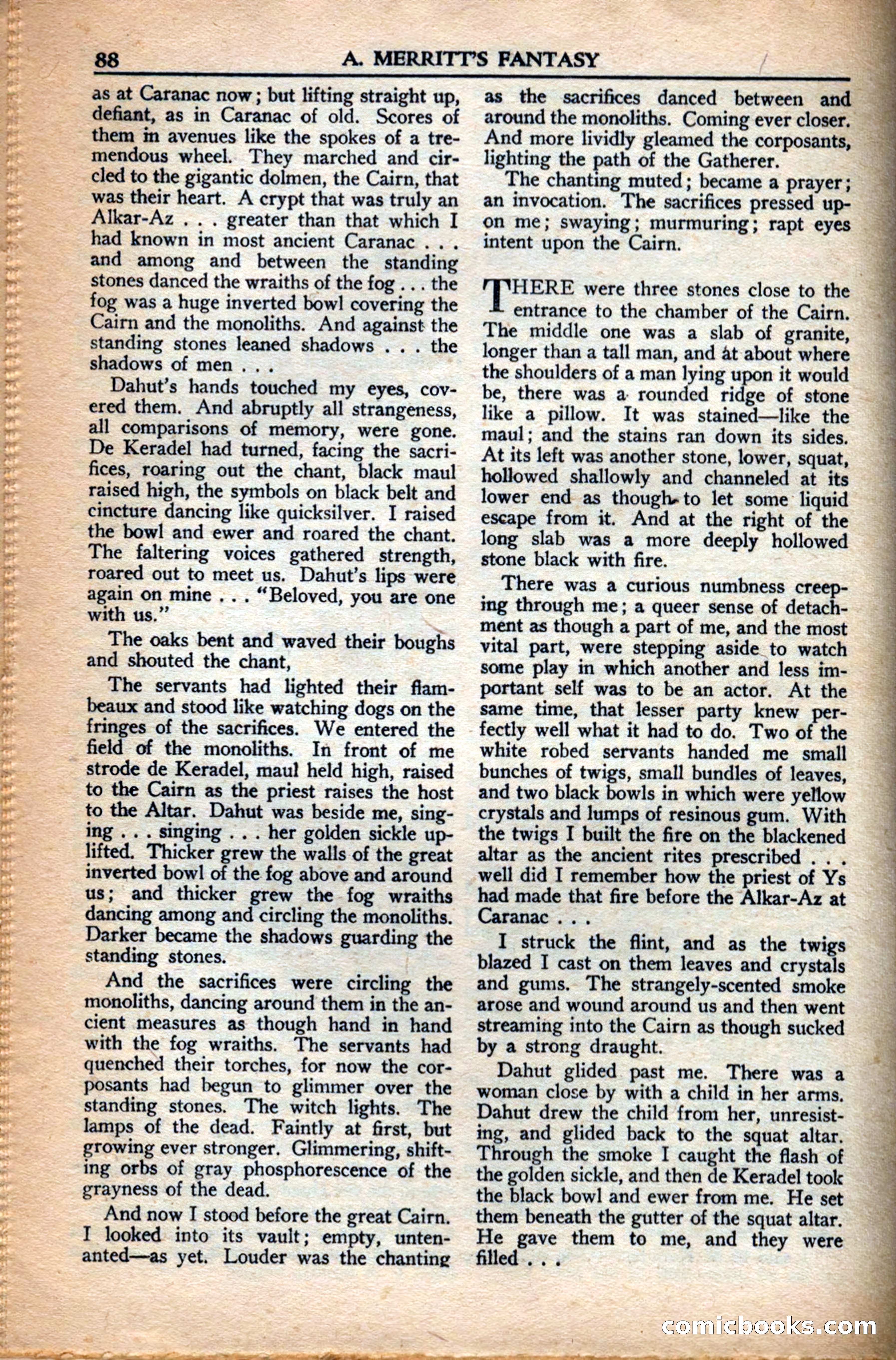 A. Merritt's Fantasy Magazine, December 1949 — page 88 of 133