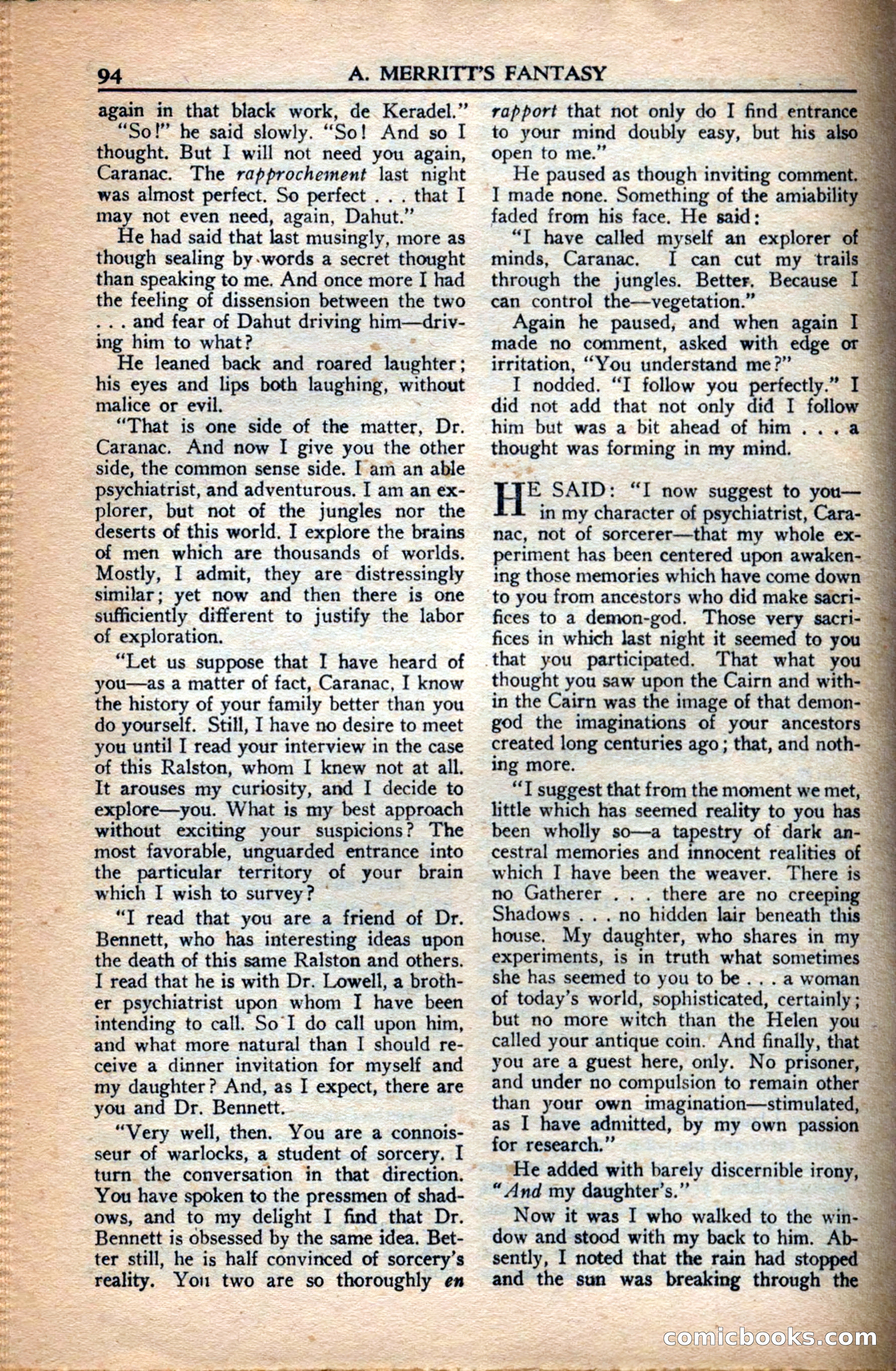 A. Merritt's Fantasy Magazine, December 1949 — page 94 of 133