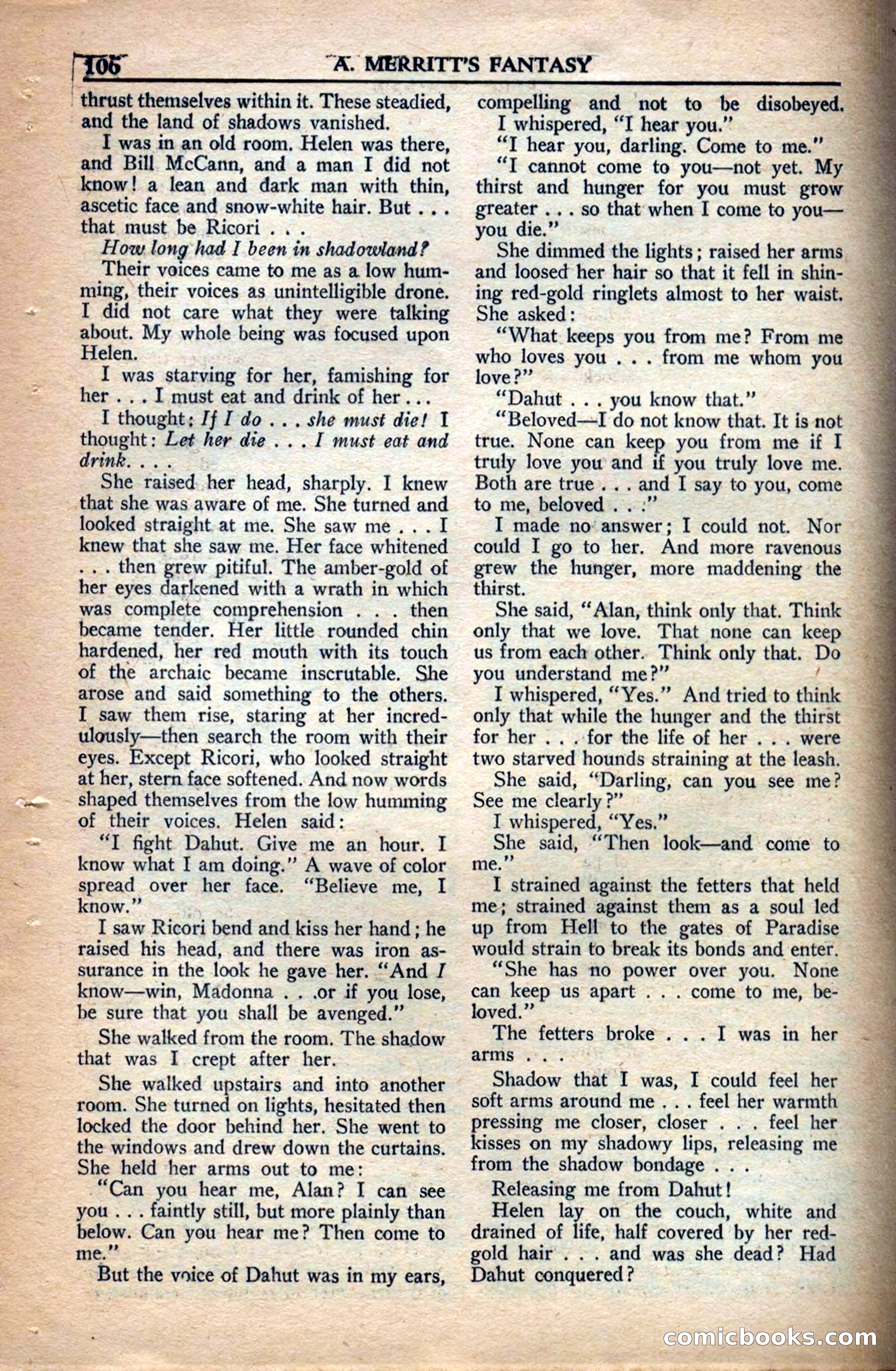 A. Merritt's Fantasy Magazine, December 1949 — page 106 of 133