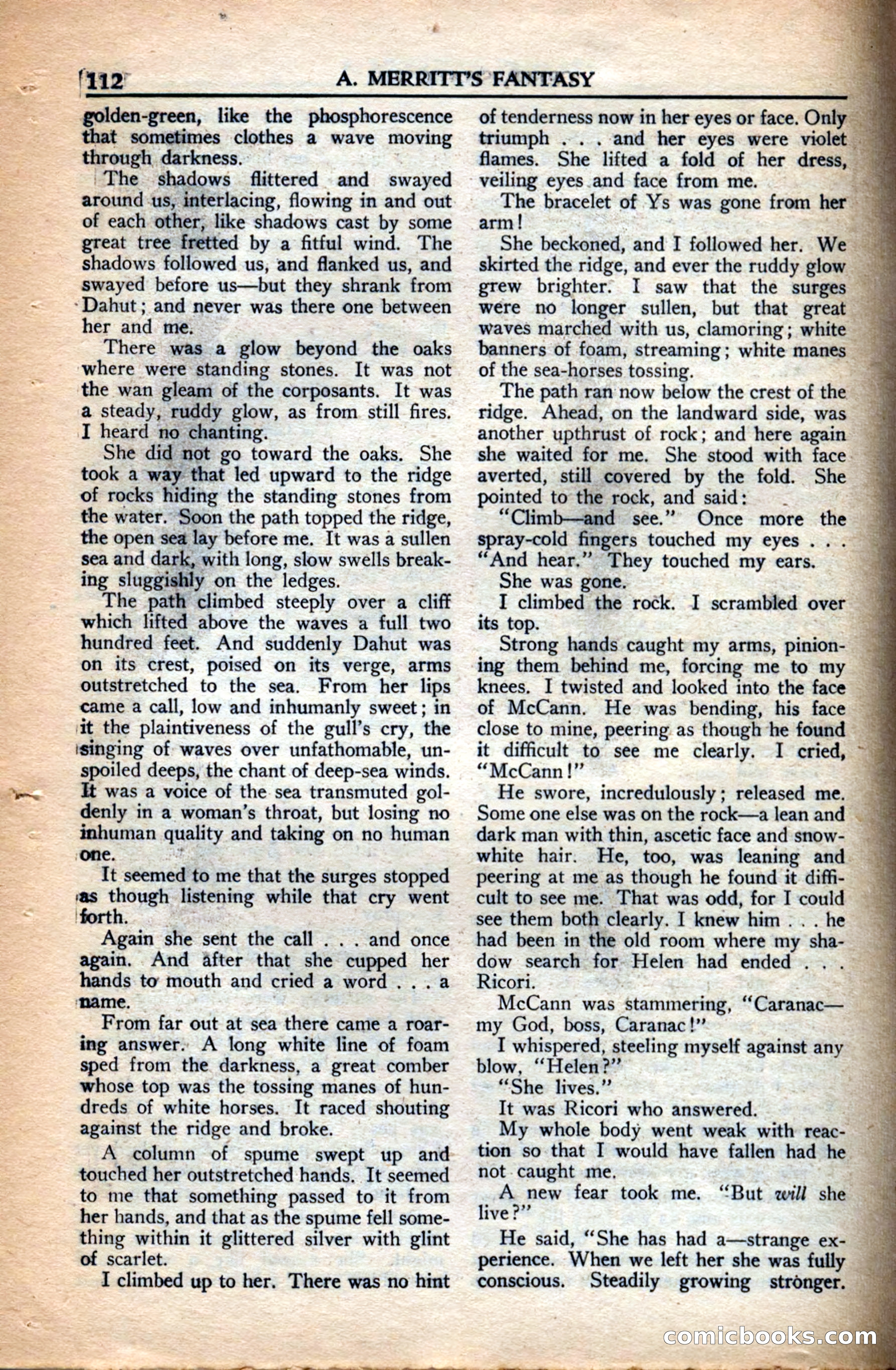 A. Merritt's Fantasy Magazine, December 1949 — page 112 of 133