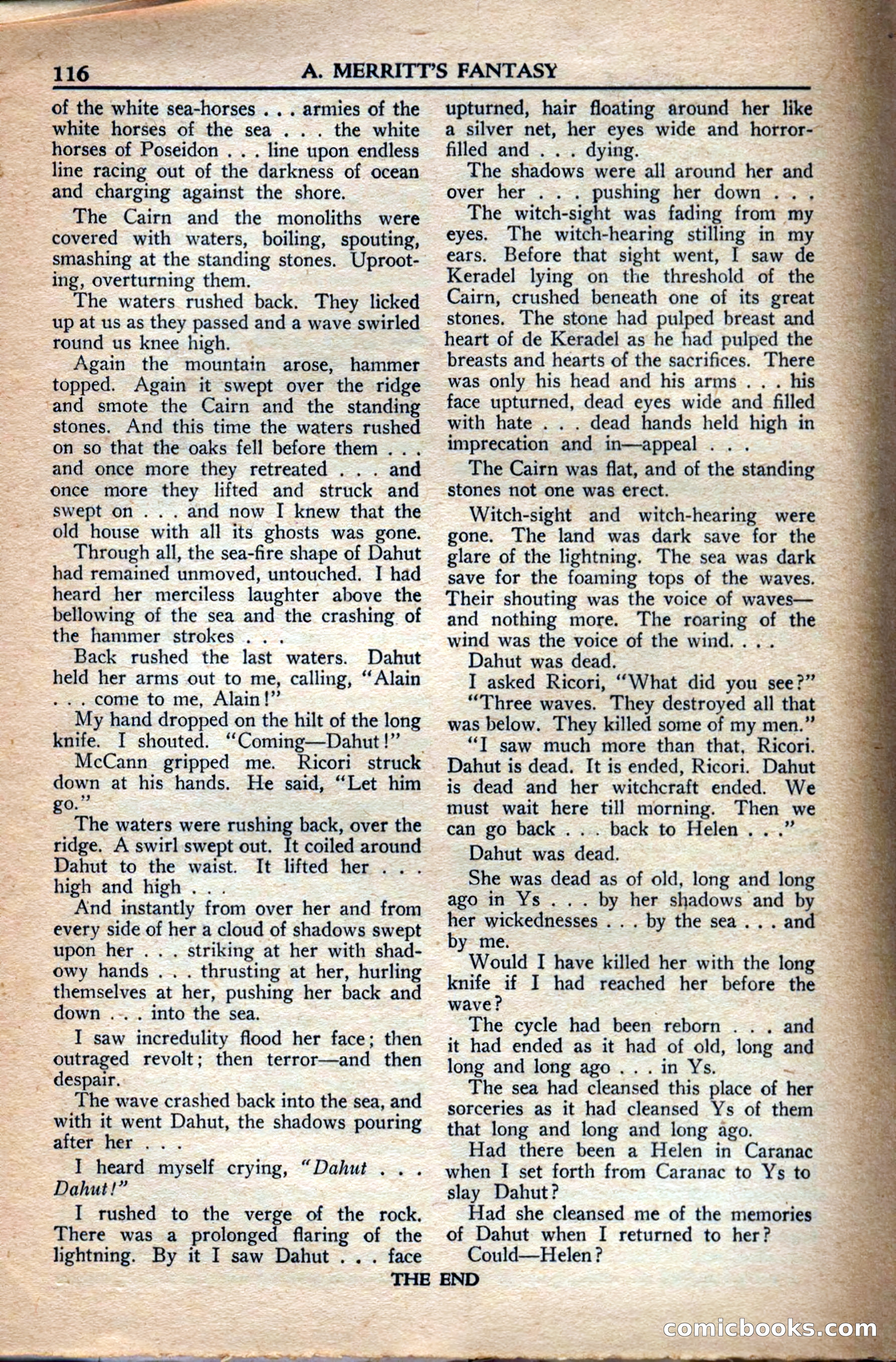 A. Merritt's Fantasy Magazine, December 1949 — page 116 of 133