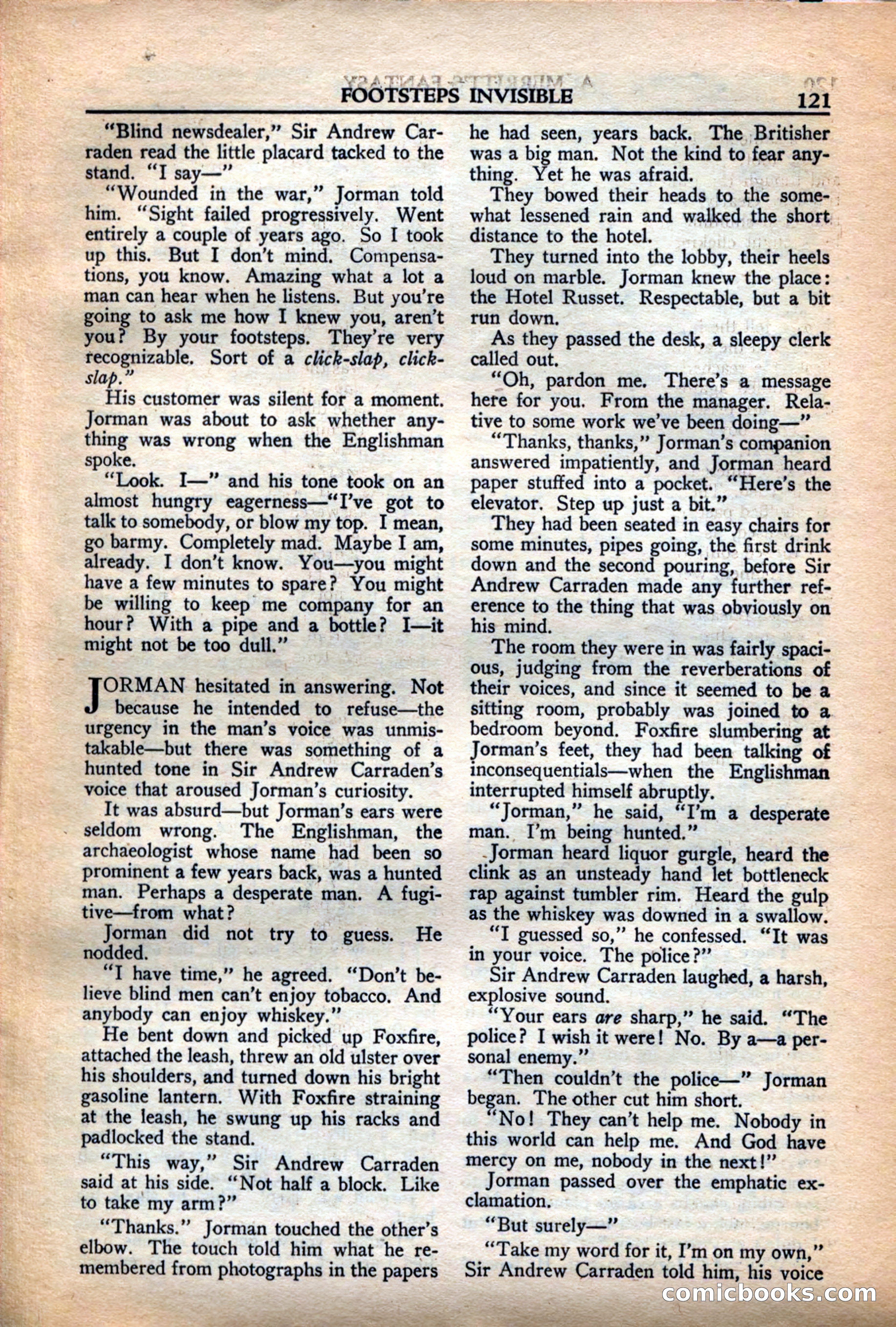 A. Merritt's Fantasy Magazine, December 1949 — page 121 of 133