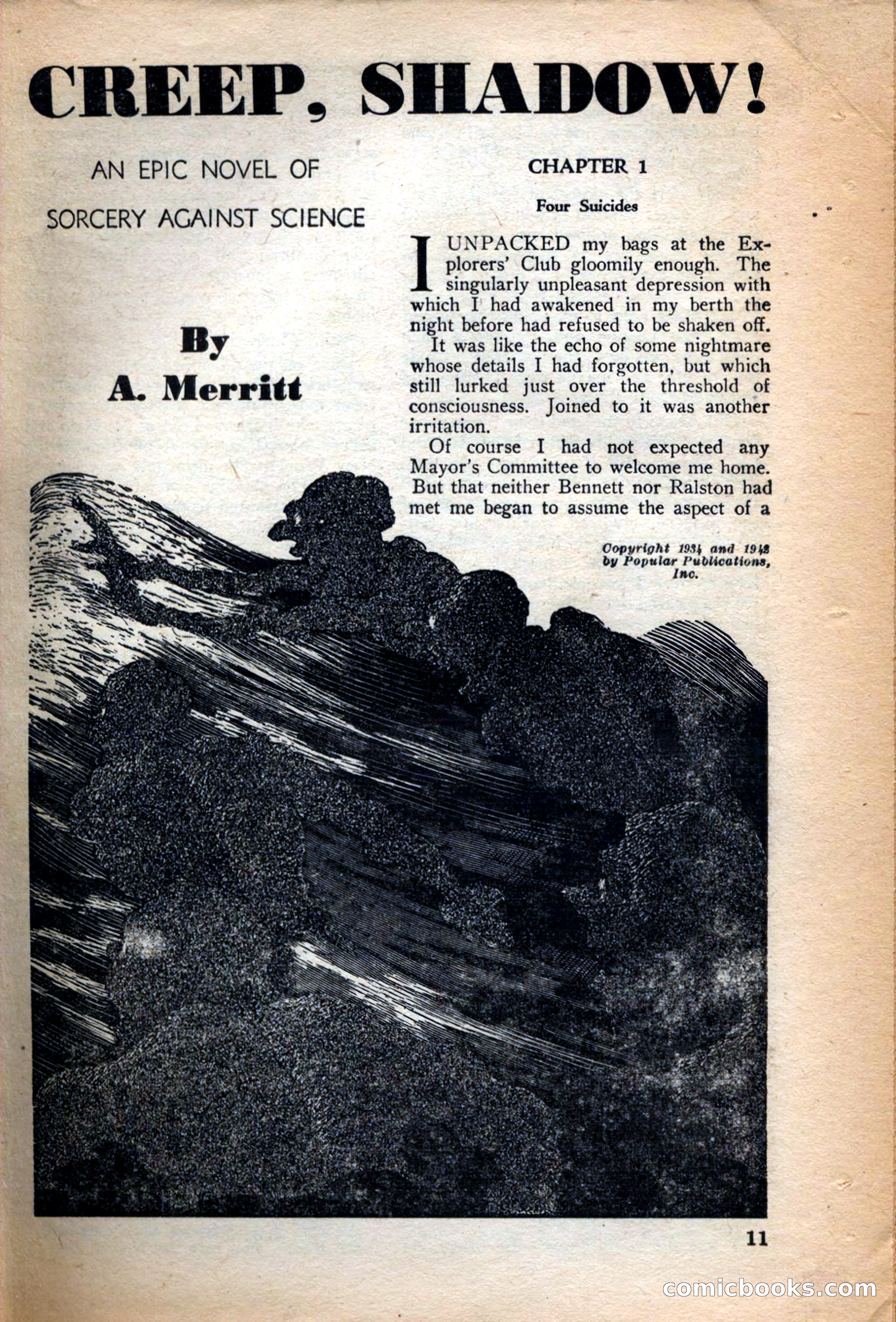 A. Merritt's Fantasy Magazine, December 1949 — page 11 of 132