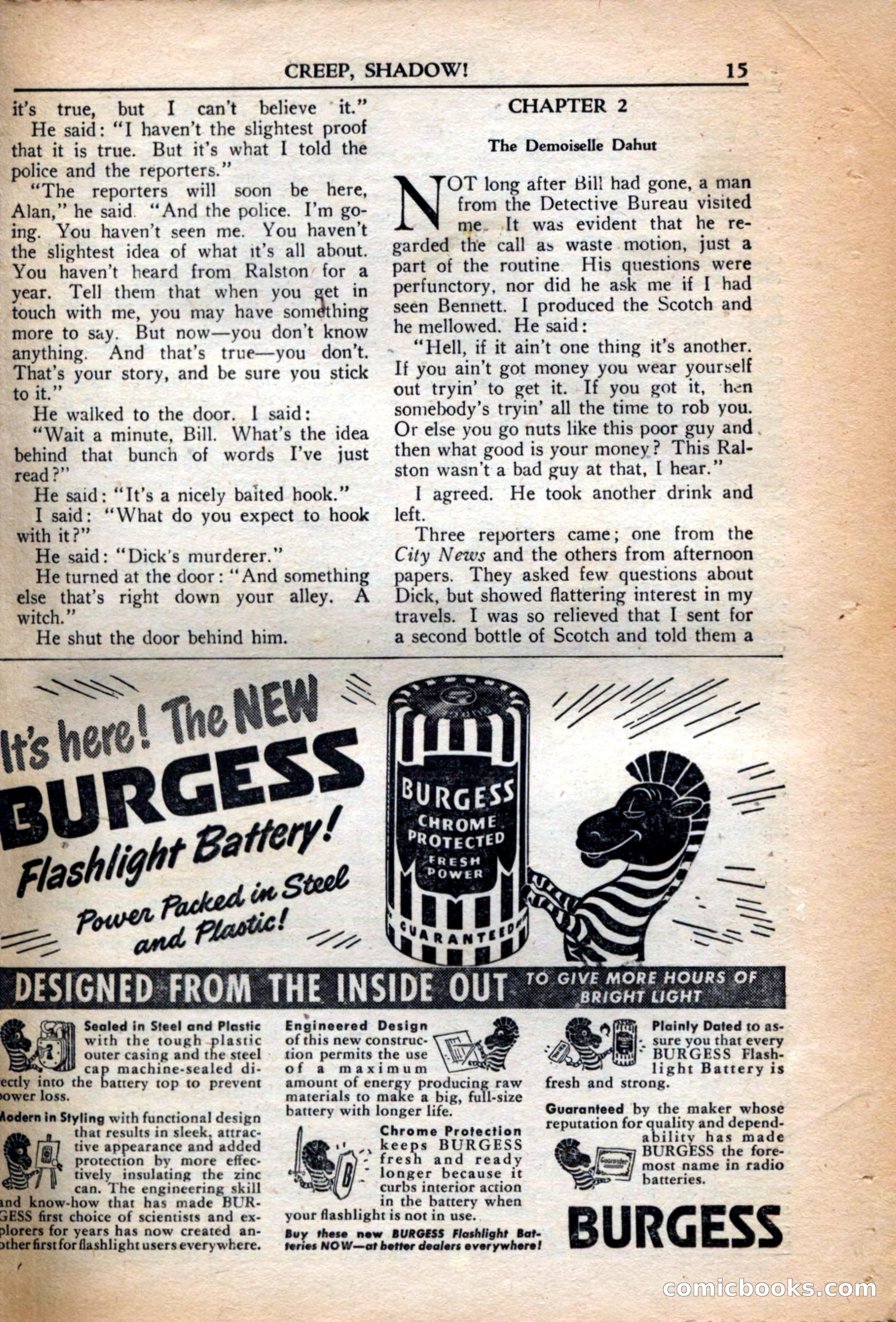 A. Merritt's Fantasy Magazine, December 1949 — page 15 of 132