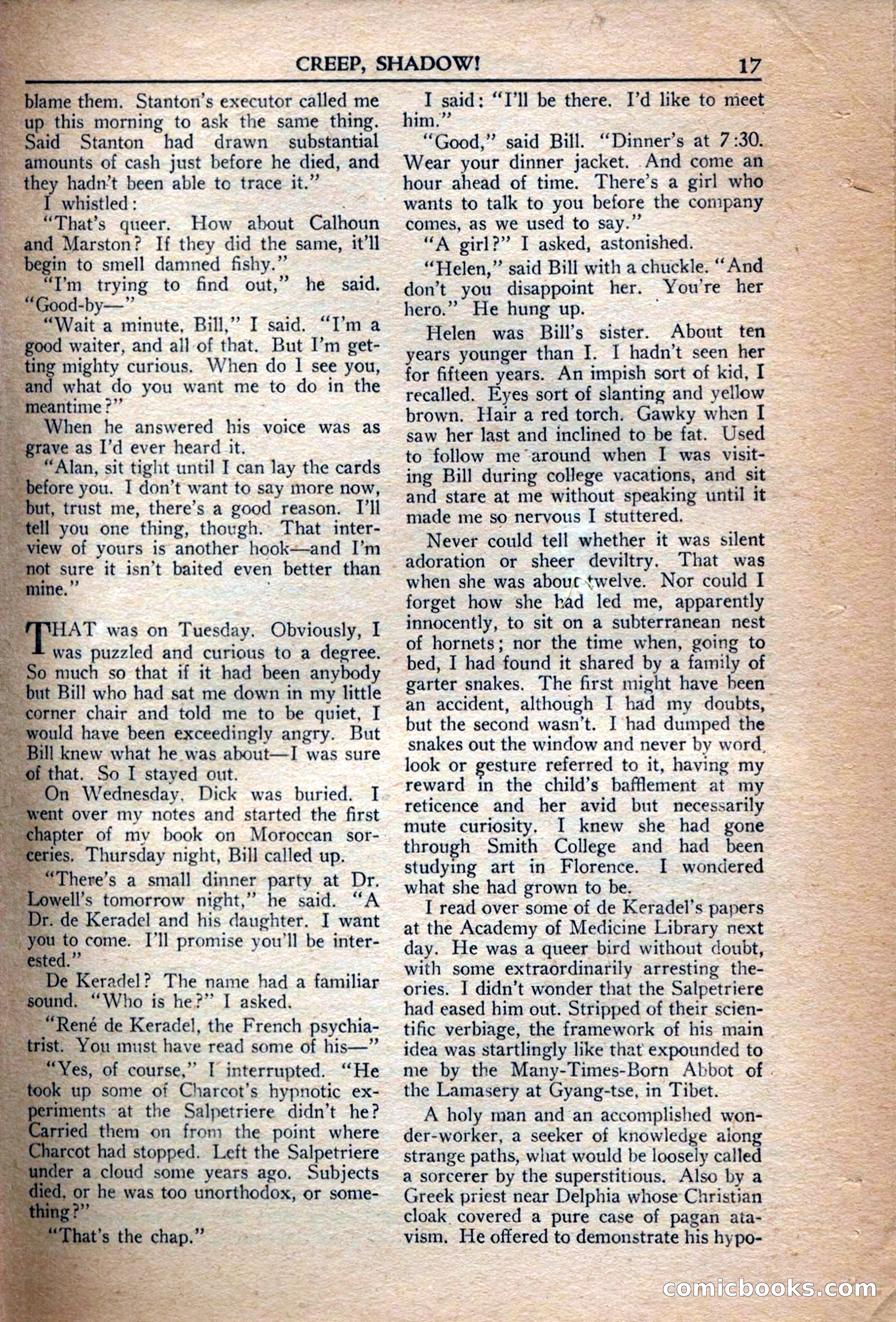 A. Merritt's Fantasy Magazine, December 1949 — page 17 of 132