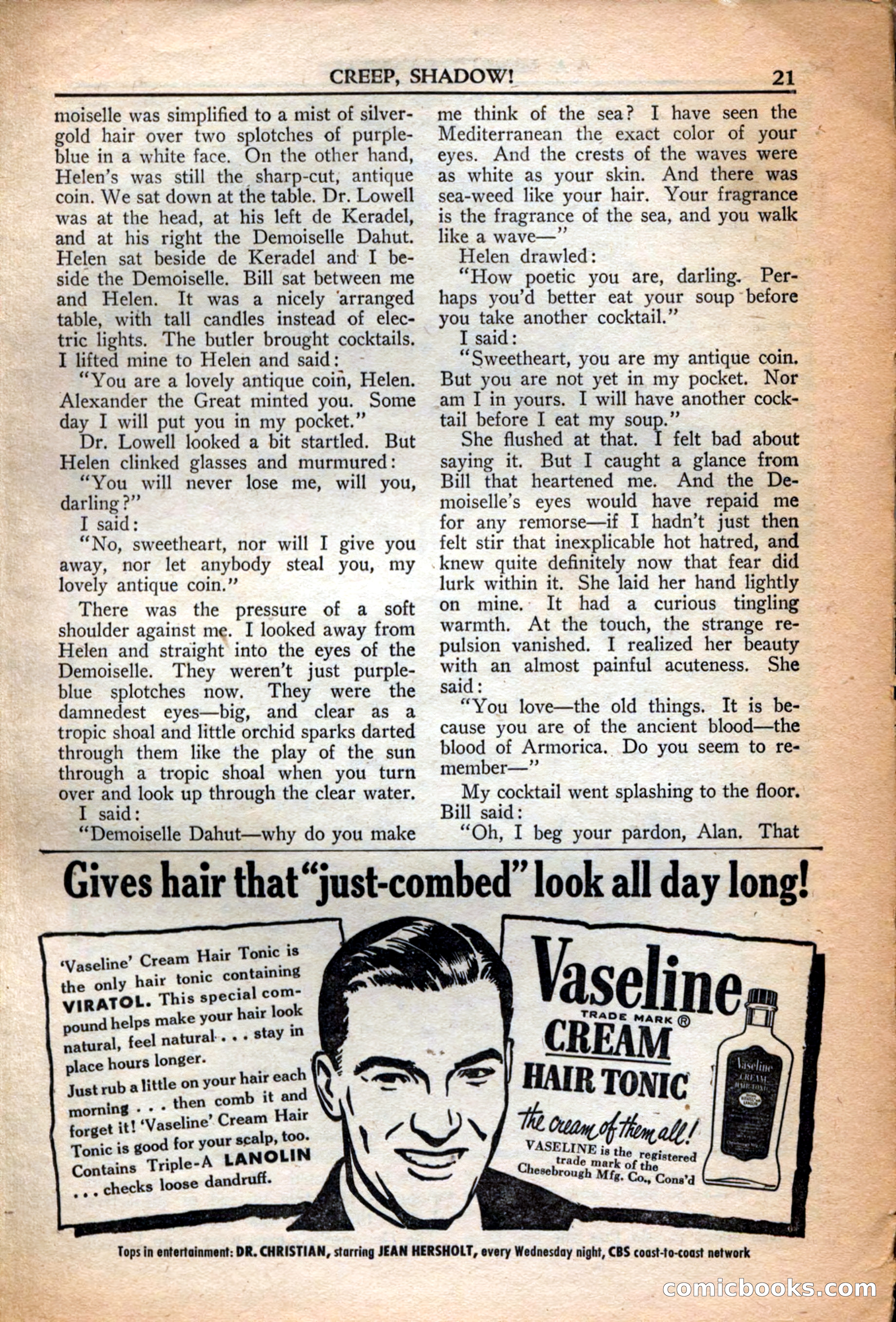 A. Merritt's Fantasy Magazine, December 1949 — page 21 of 132