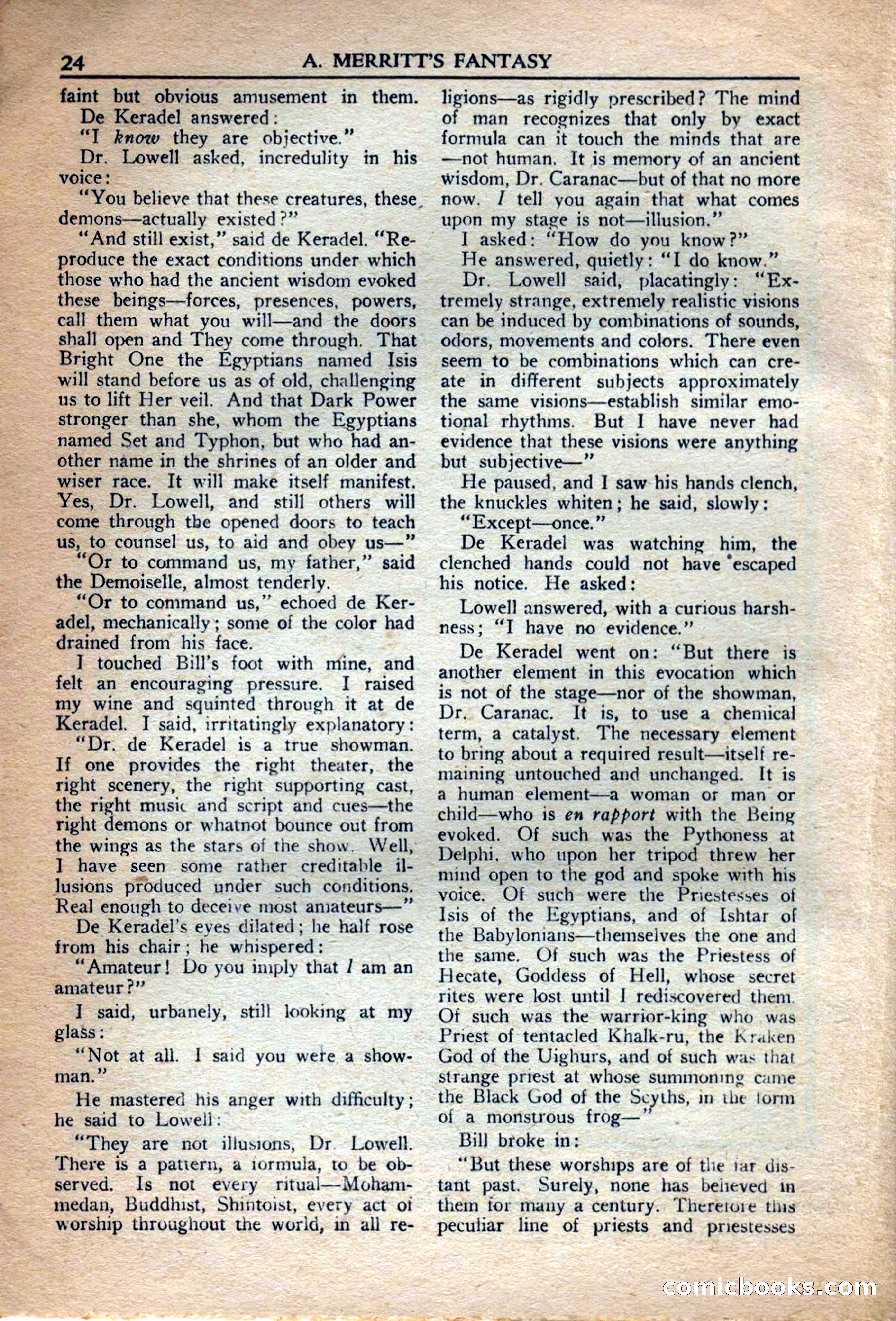 A. Merritt's Fantasy Magazine, December 1949 — page 24 of 132
