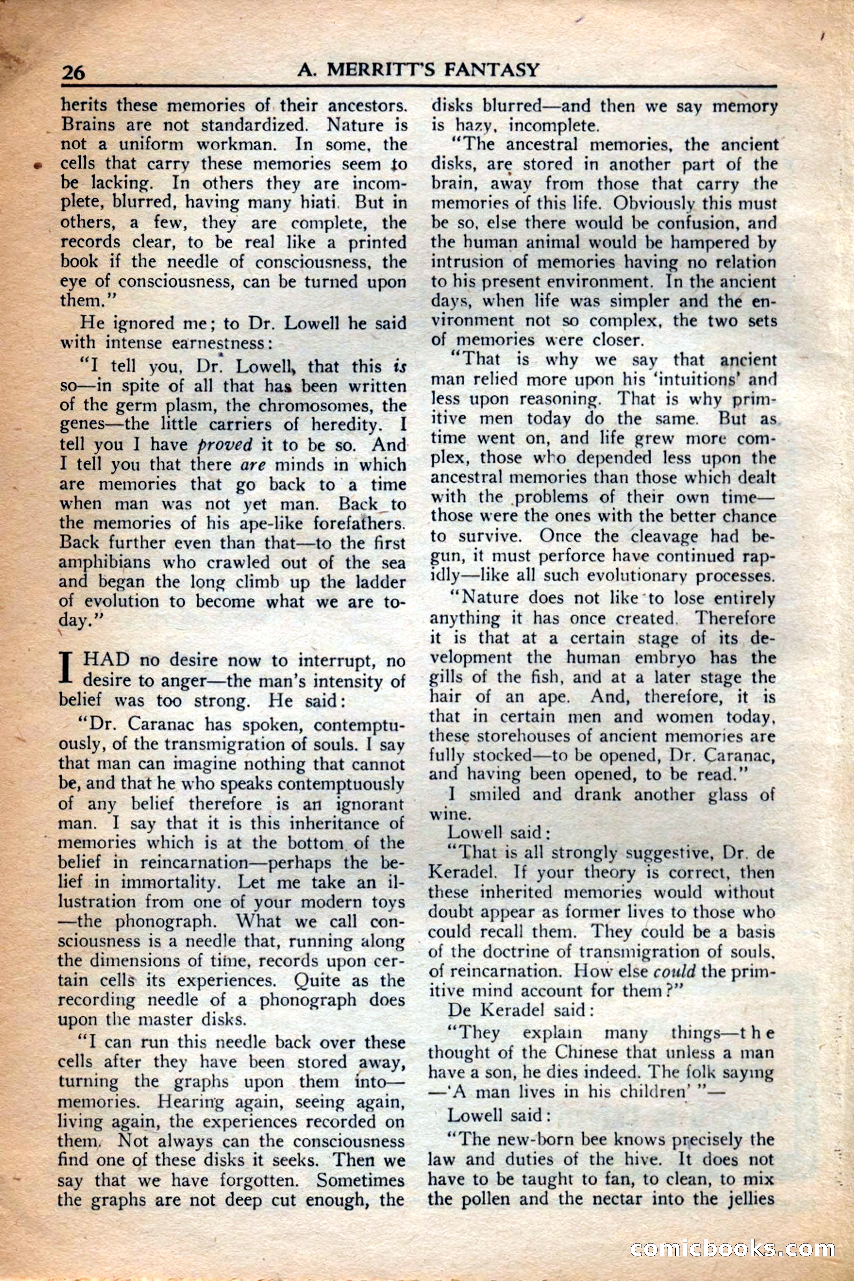 A. Merritt's Fantasy Magazine, December 1949 — page 26 of 132