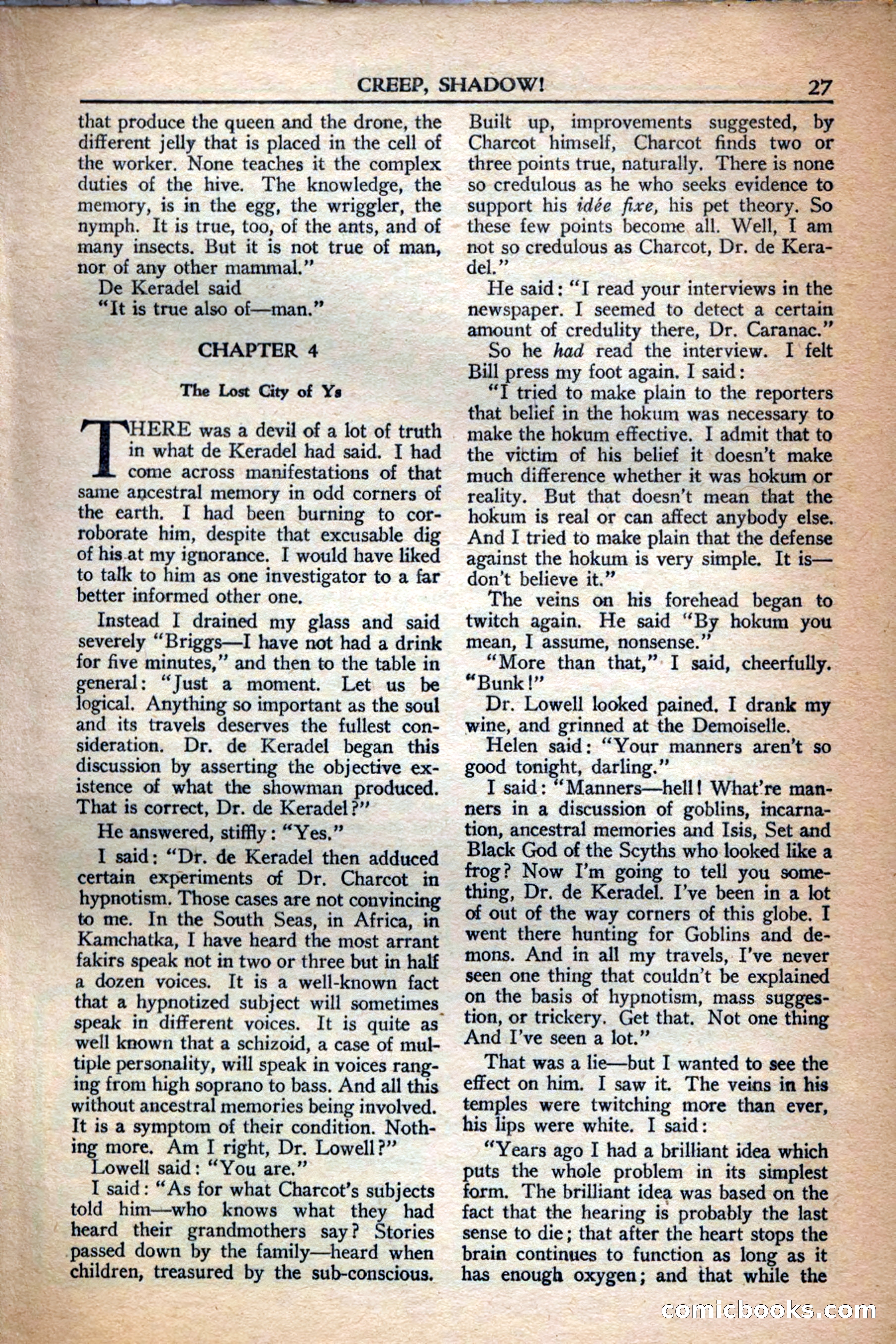 A. Merritt's Fantasy Magazine, December 1949 — page 27 of 132