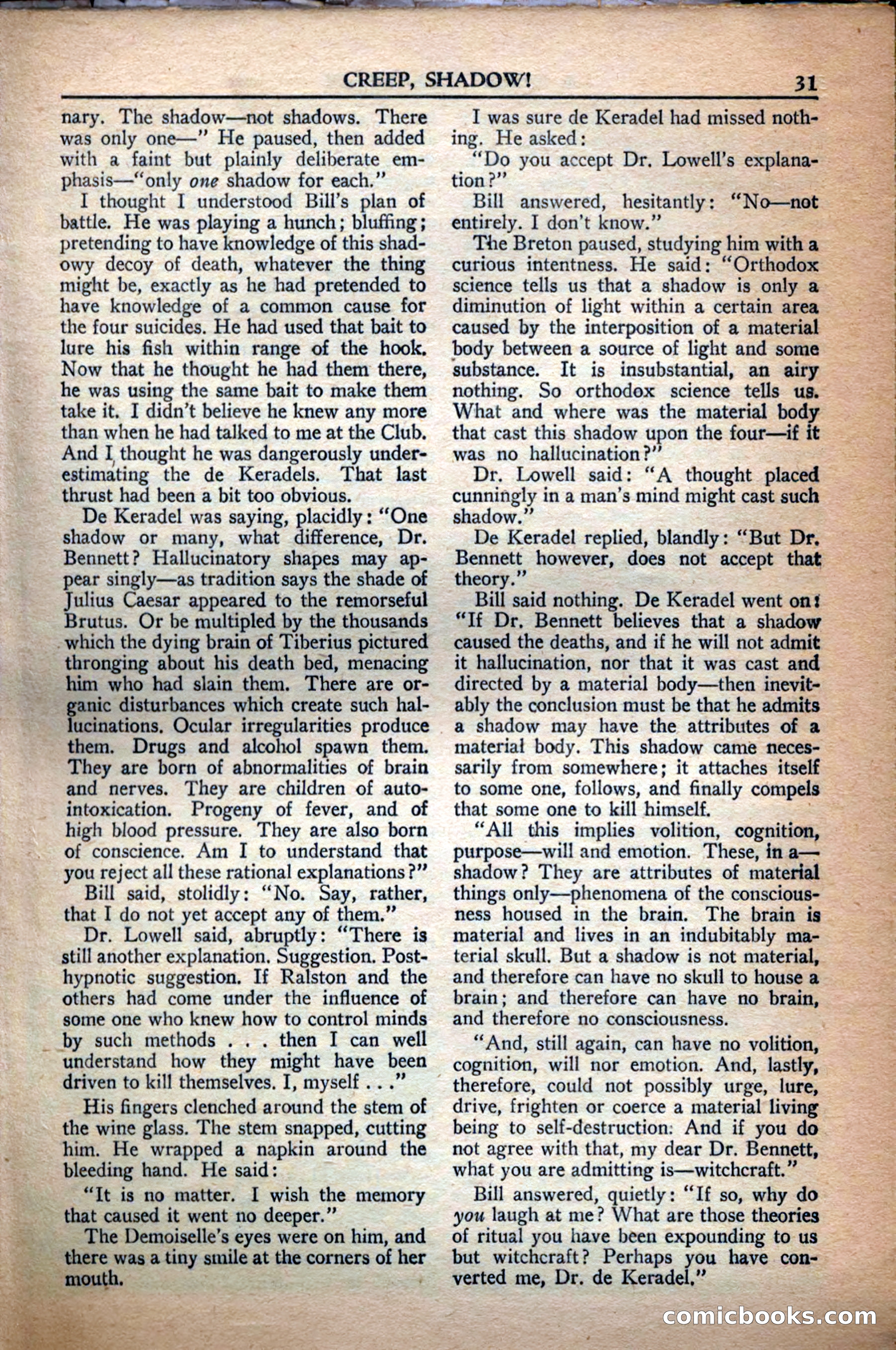 A. Merritt's Fantasy Magazine, December 1949 — page 31 of 132