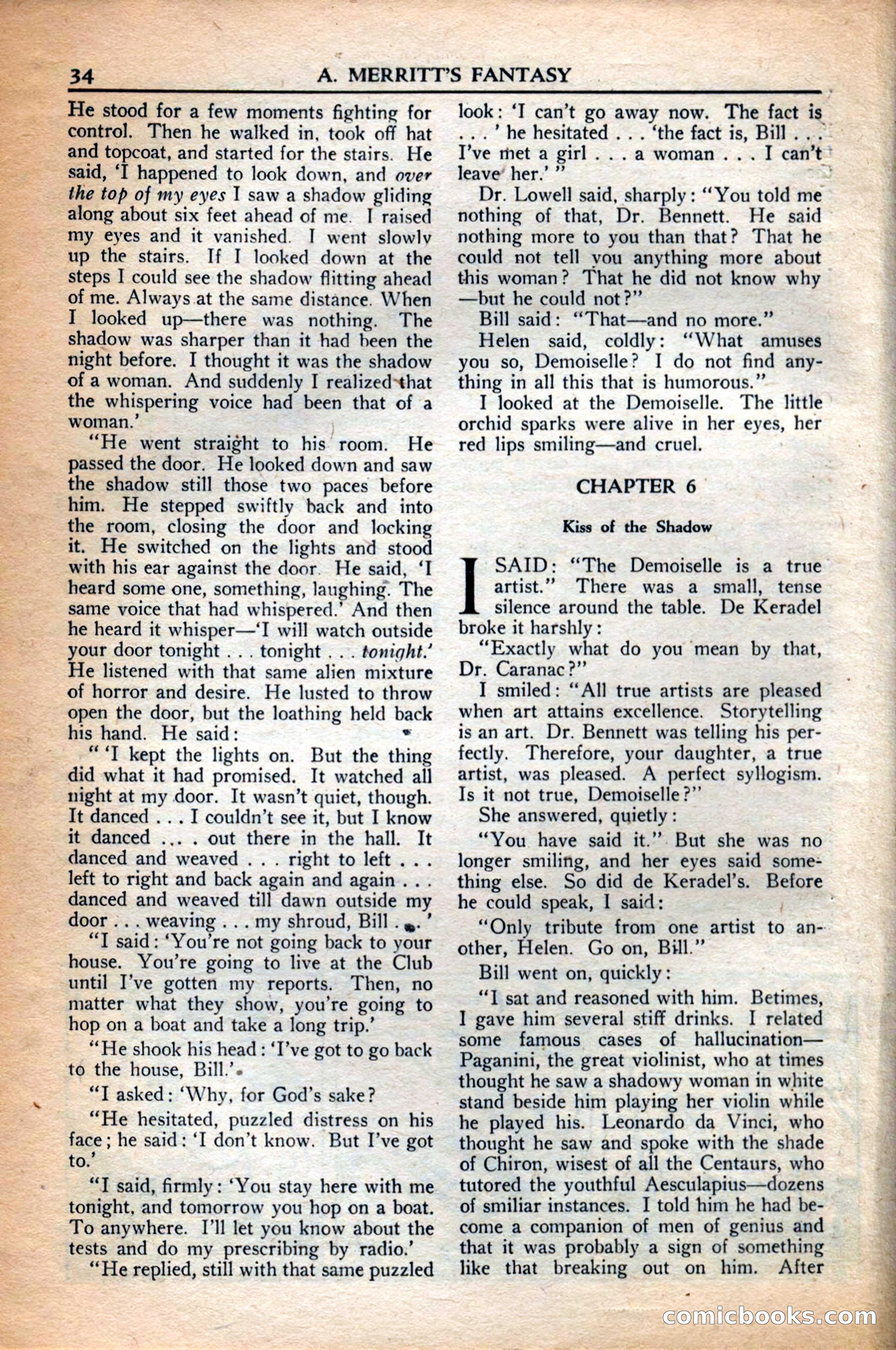 A. Merritt's Fantasy Magazine, December 1949 — page 34 of 132