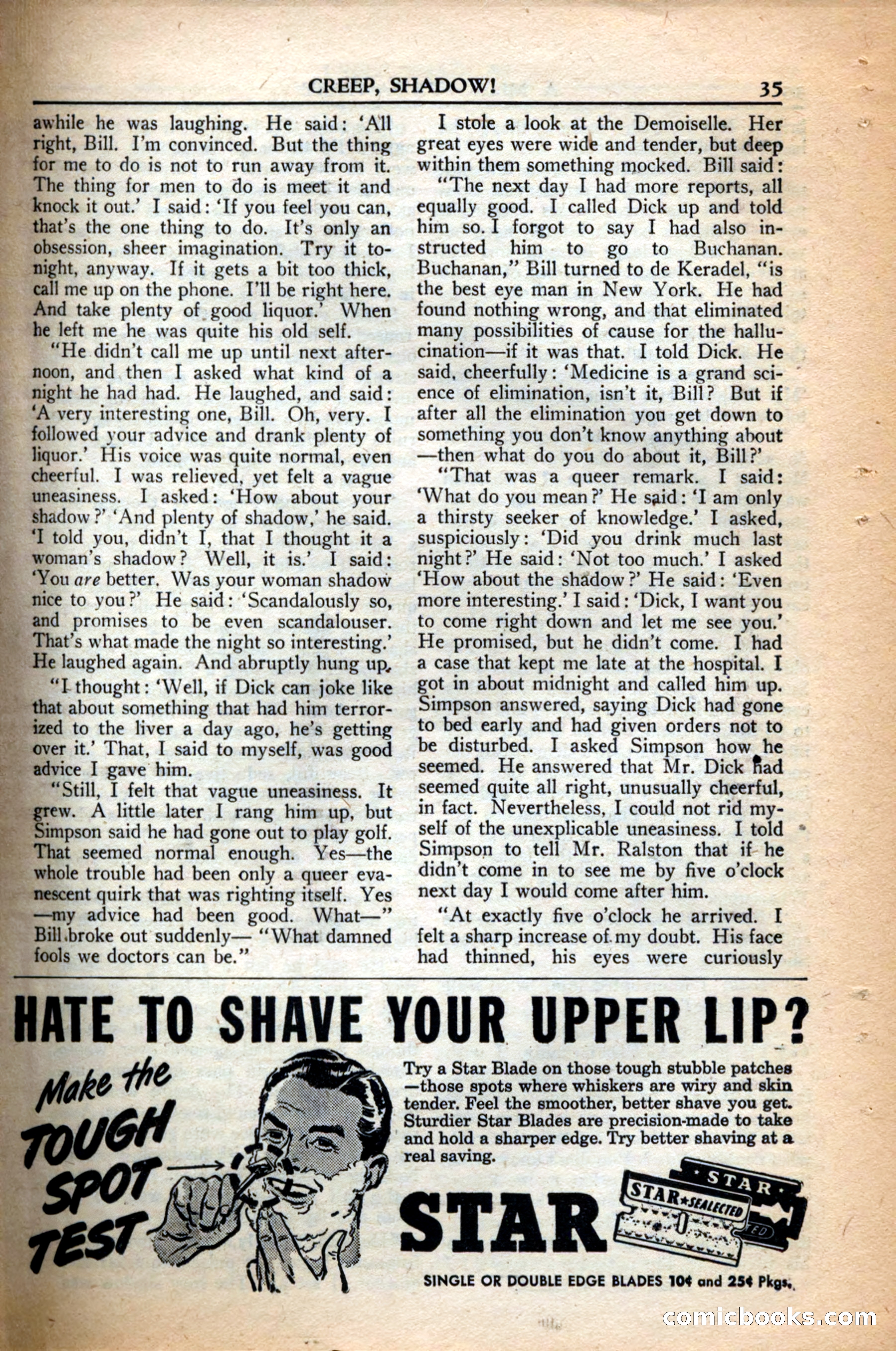 A. Merritt's Fantasy Magazine, December 1949 — page 35 of 132