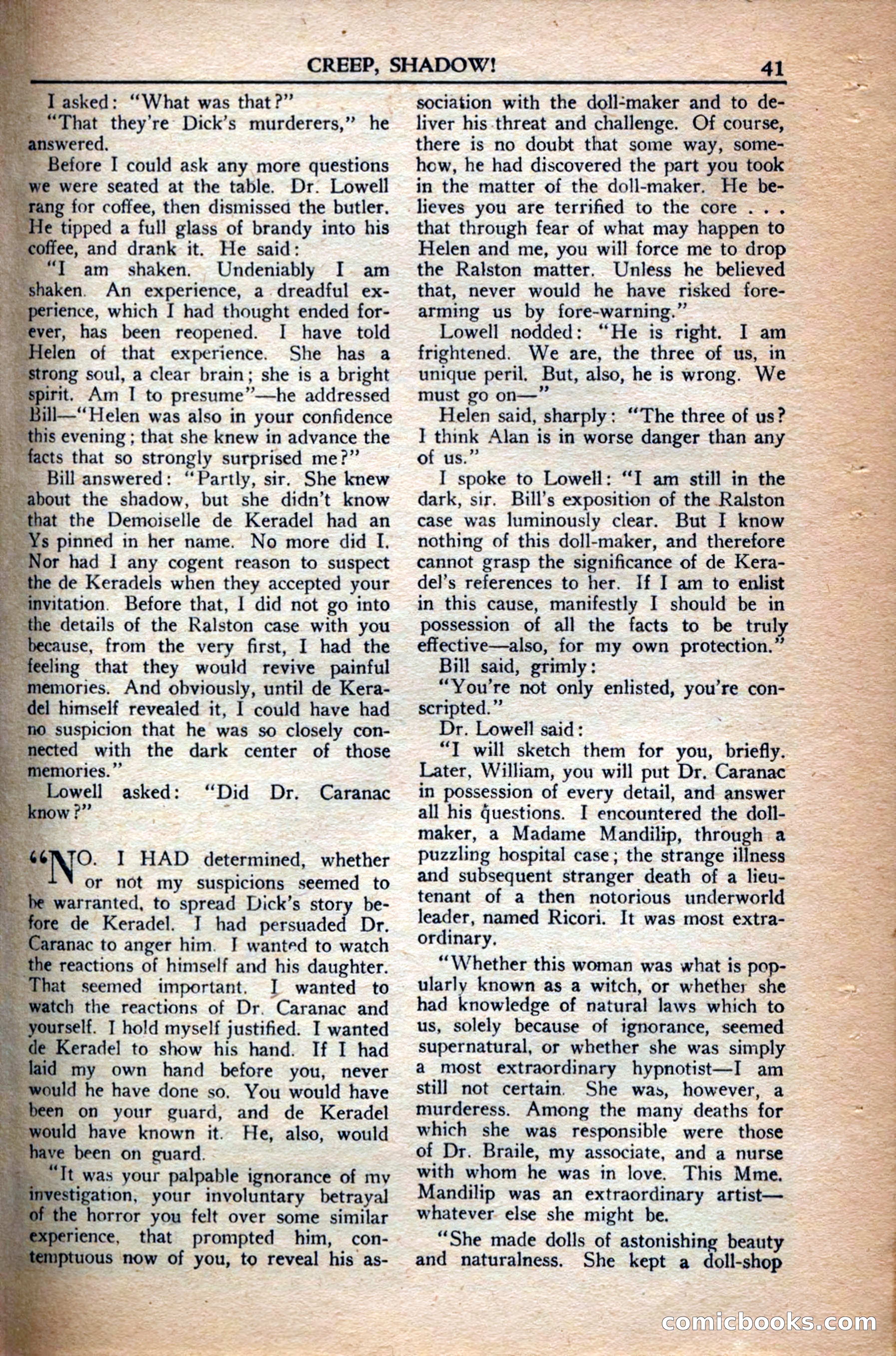 A. Merritt's Fantasy Magazine, December 1949 — page 41 of 132