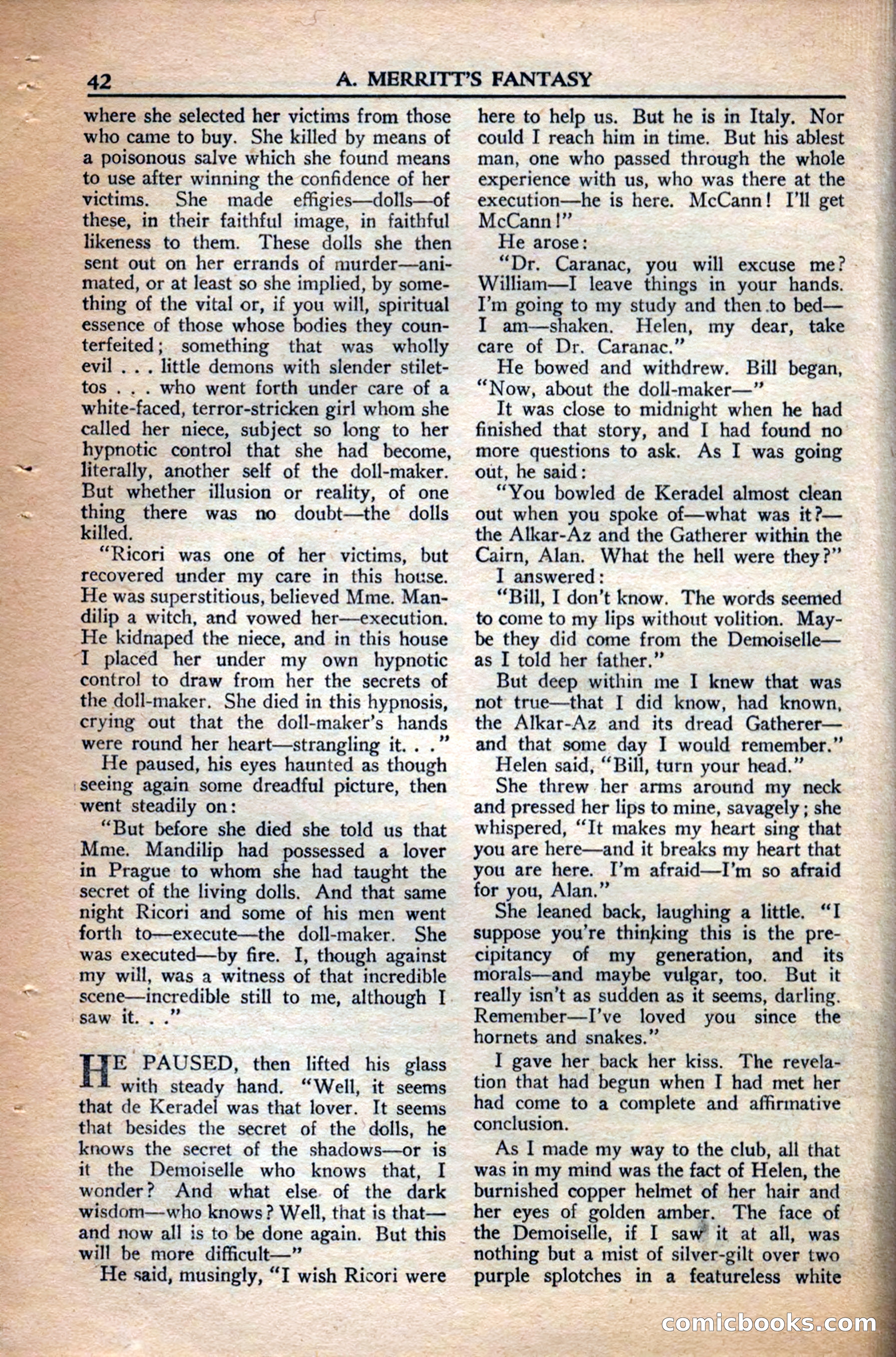 A. Merritt's Fantasy Magazine, December 1949 — page 42 of 132