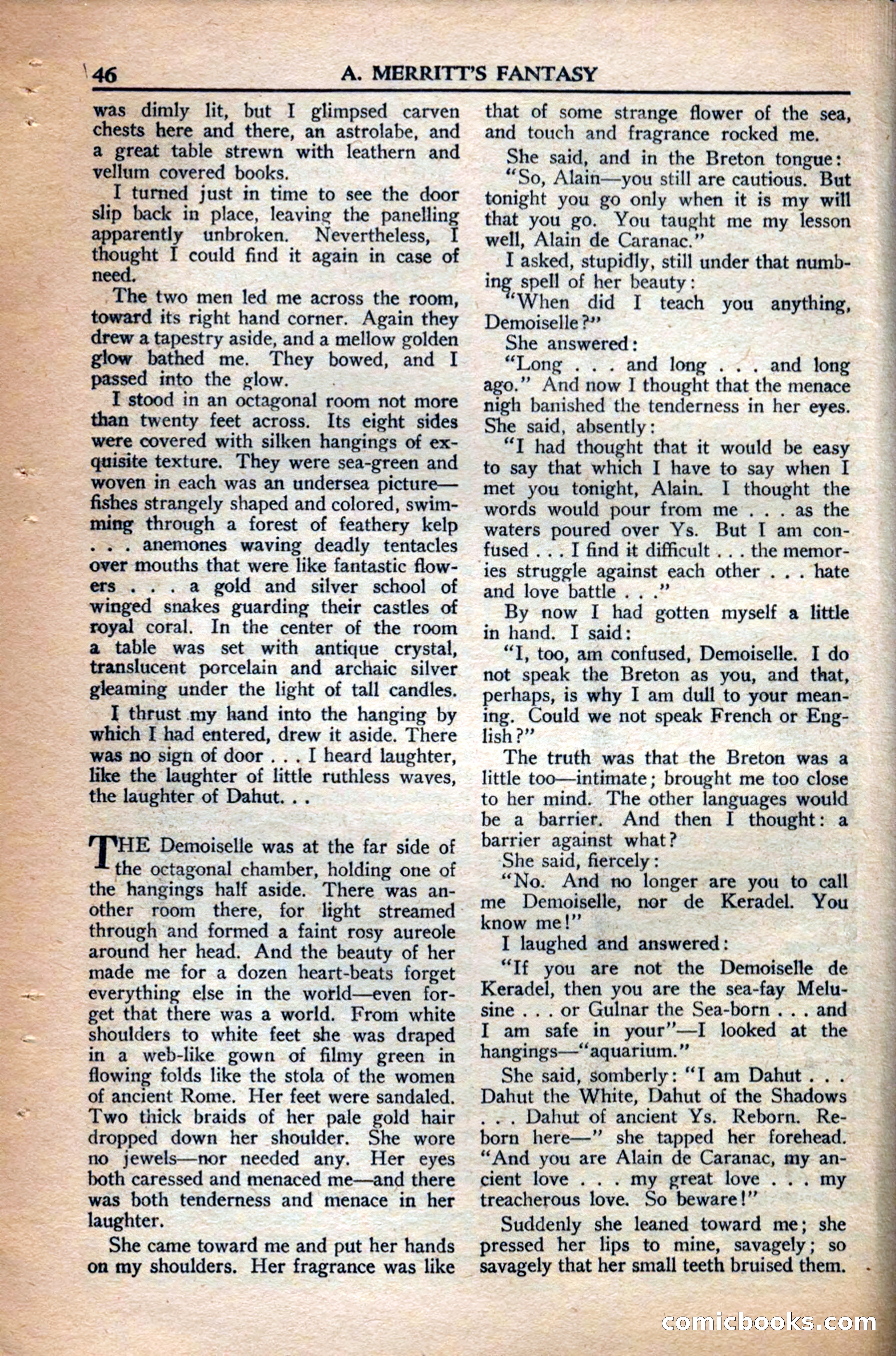 A. Merritt's Fantasy Magazine, December 1949 — page 46 of 132