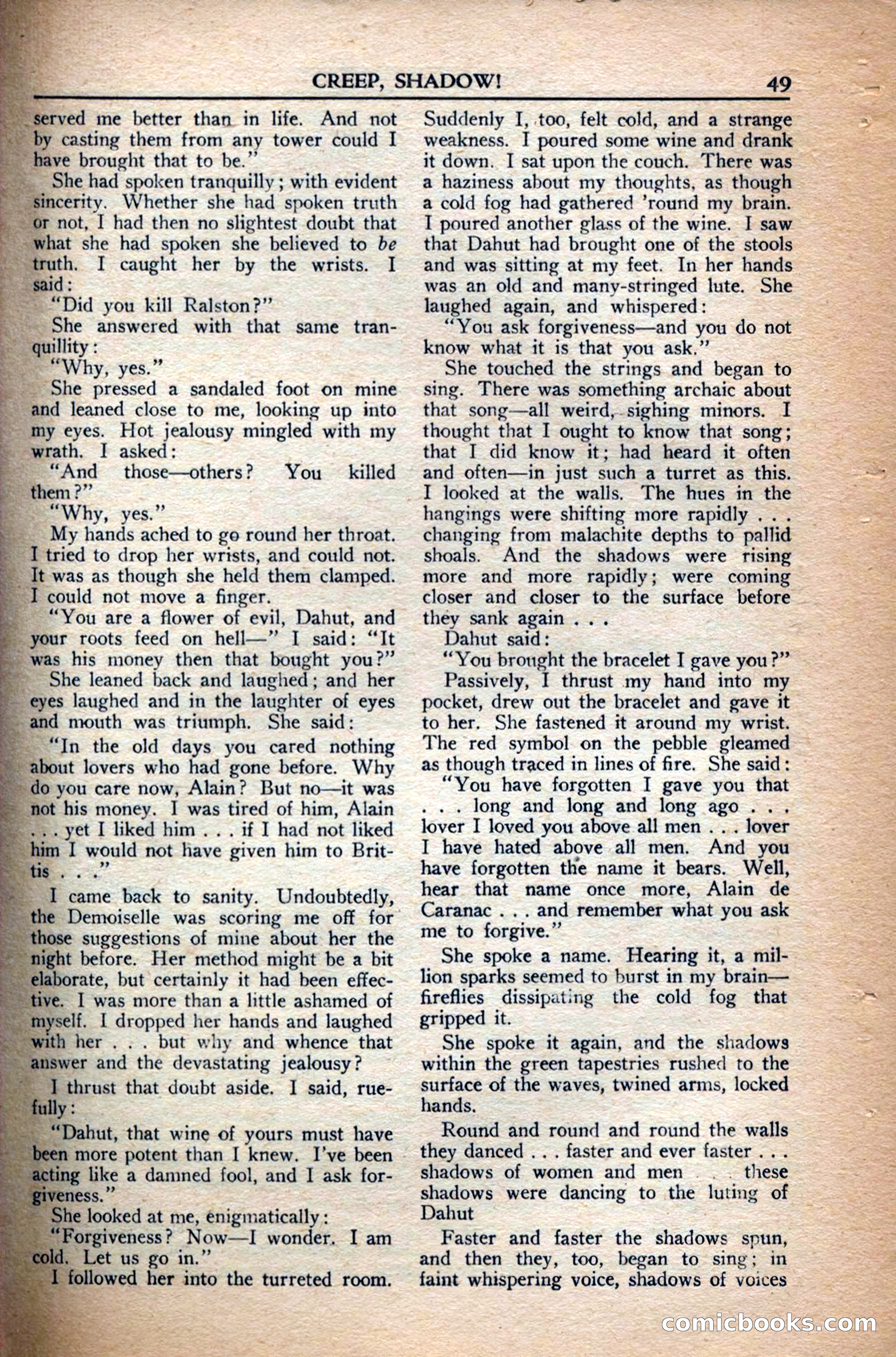 A. Merritt's Fantasy Magazine, December 1949 — page 49 of 132