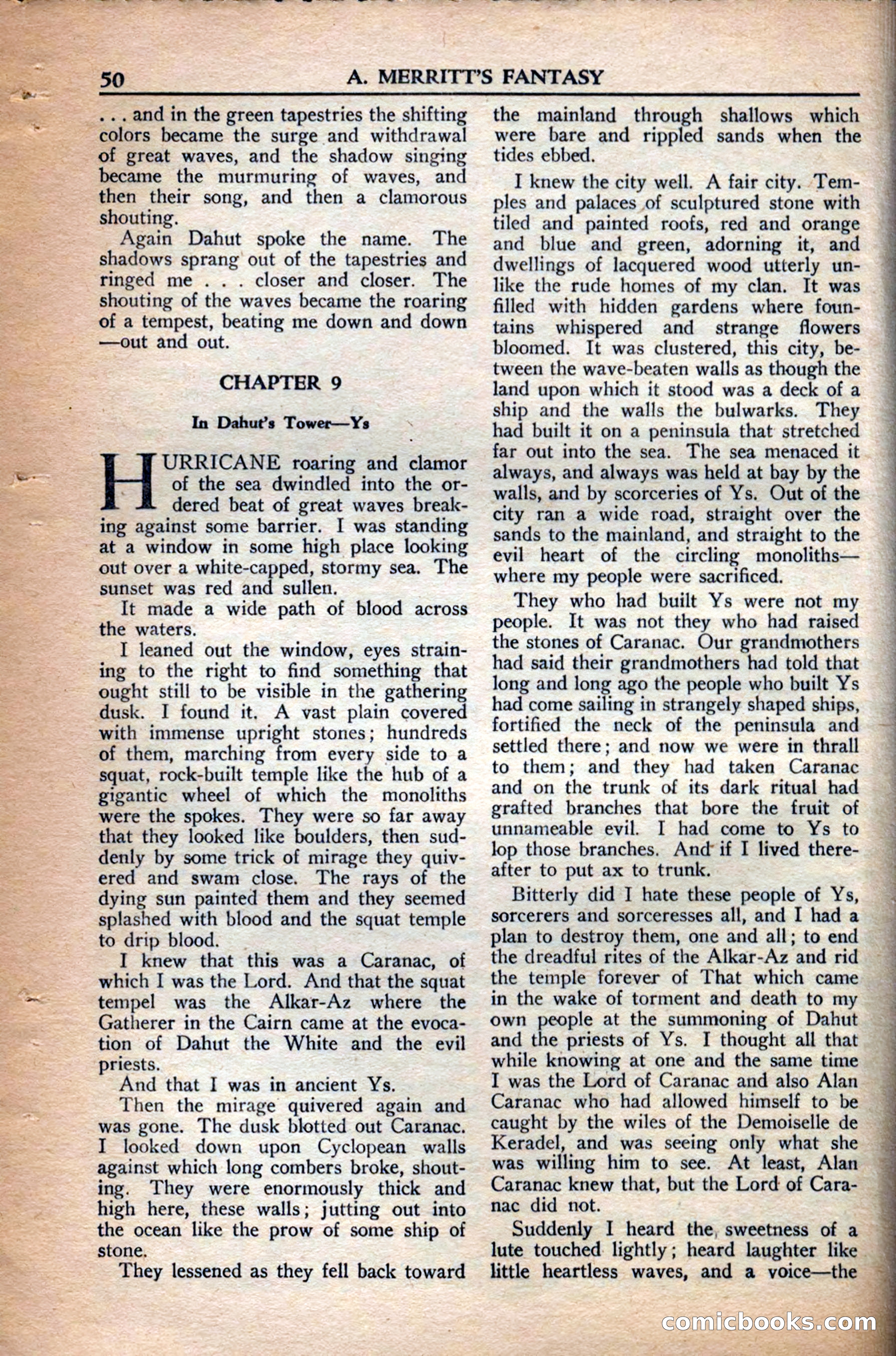 A. Merritt's Fantasy Magazine, December 1949 — page 50 of 132