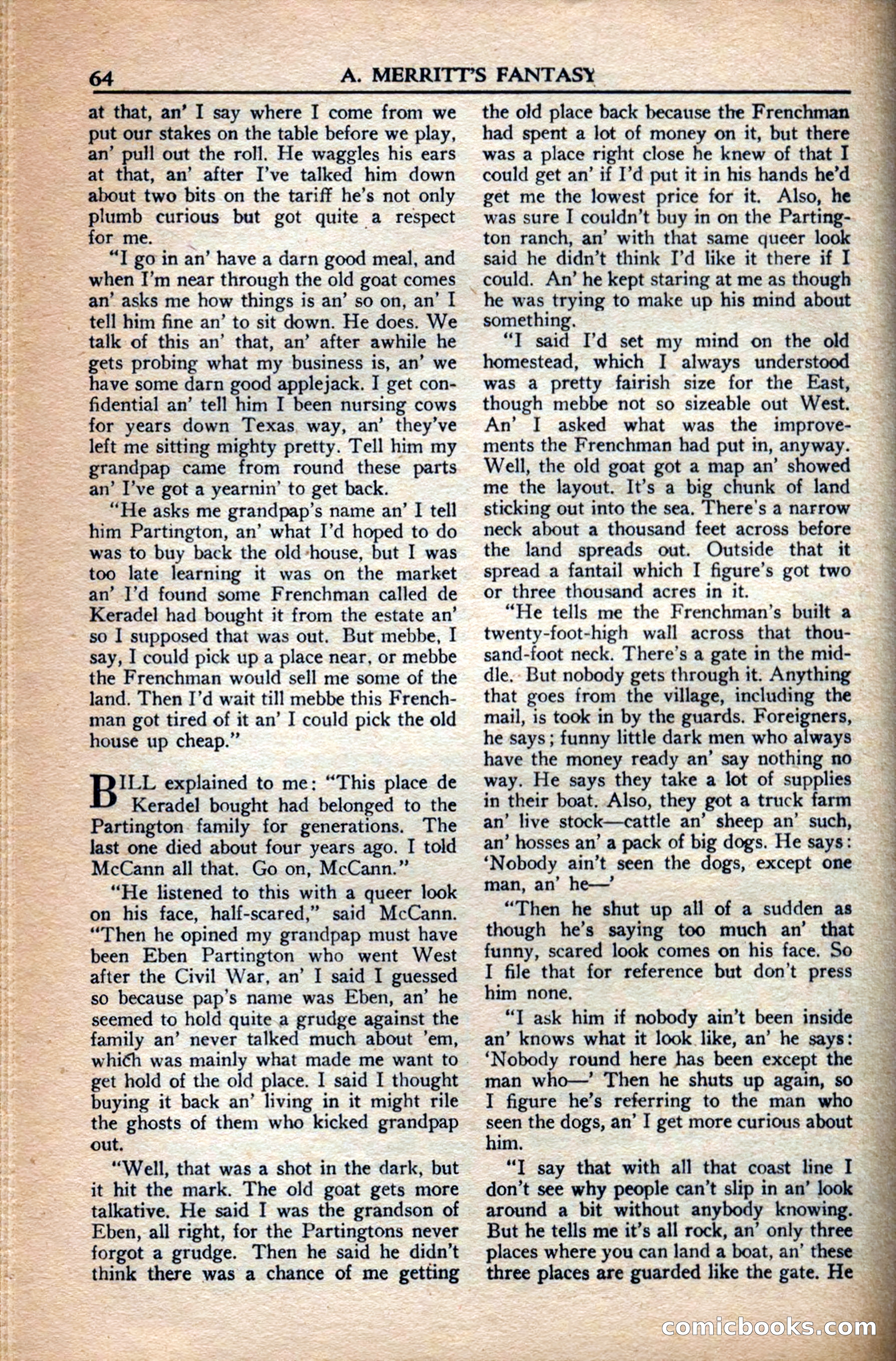 A. Merritt's Fantasy Magazine, December 1949 — page 64 of 132