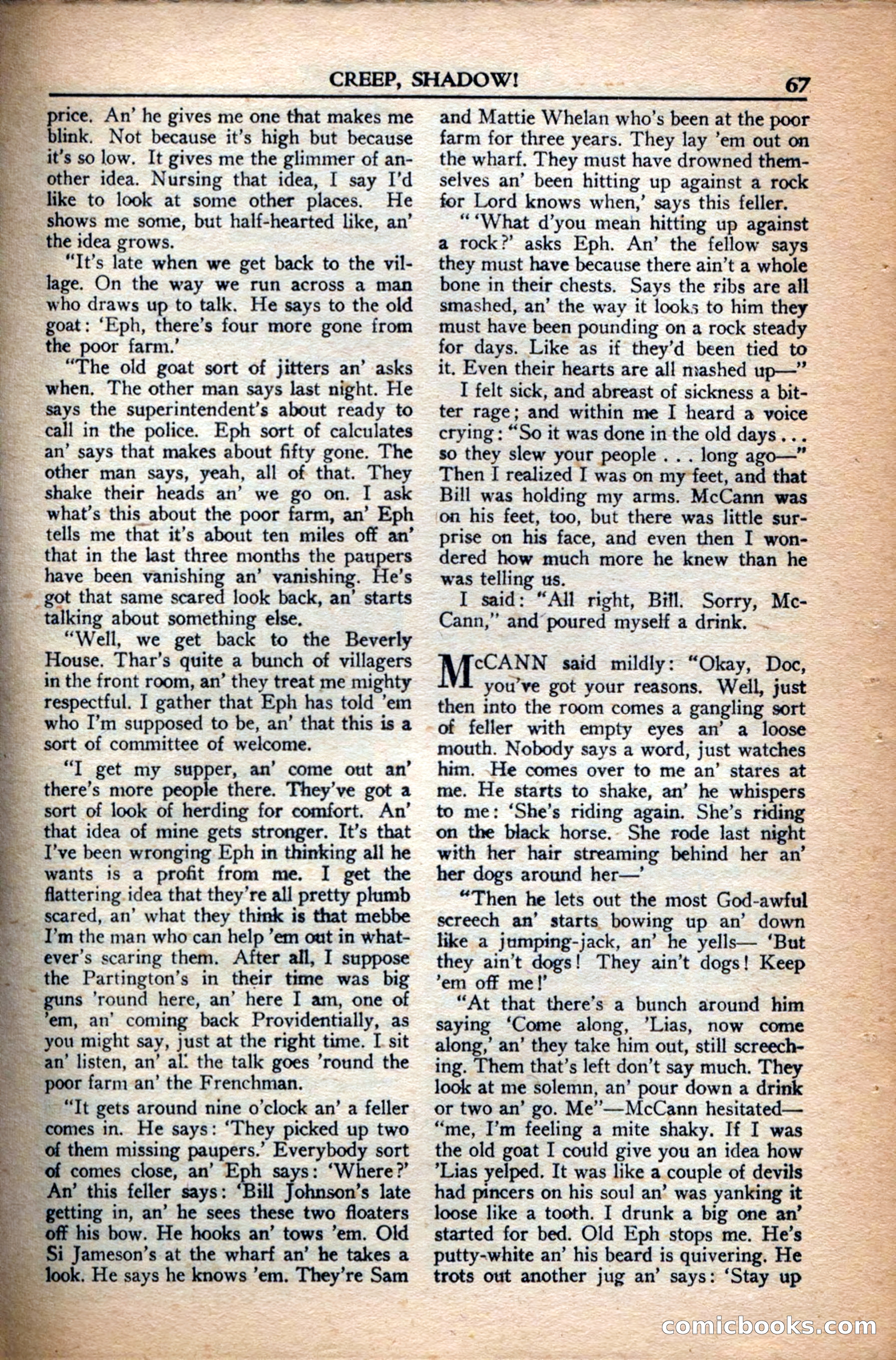 A. Merritt's Fantasy Magazine, December 1949 — page 67 of 132
