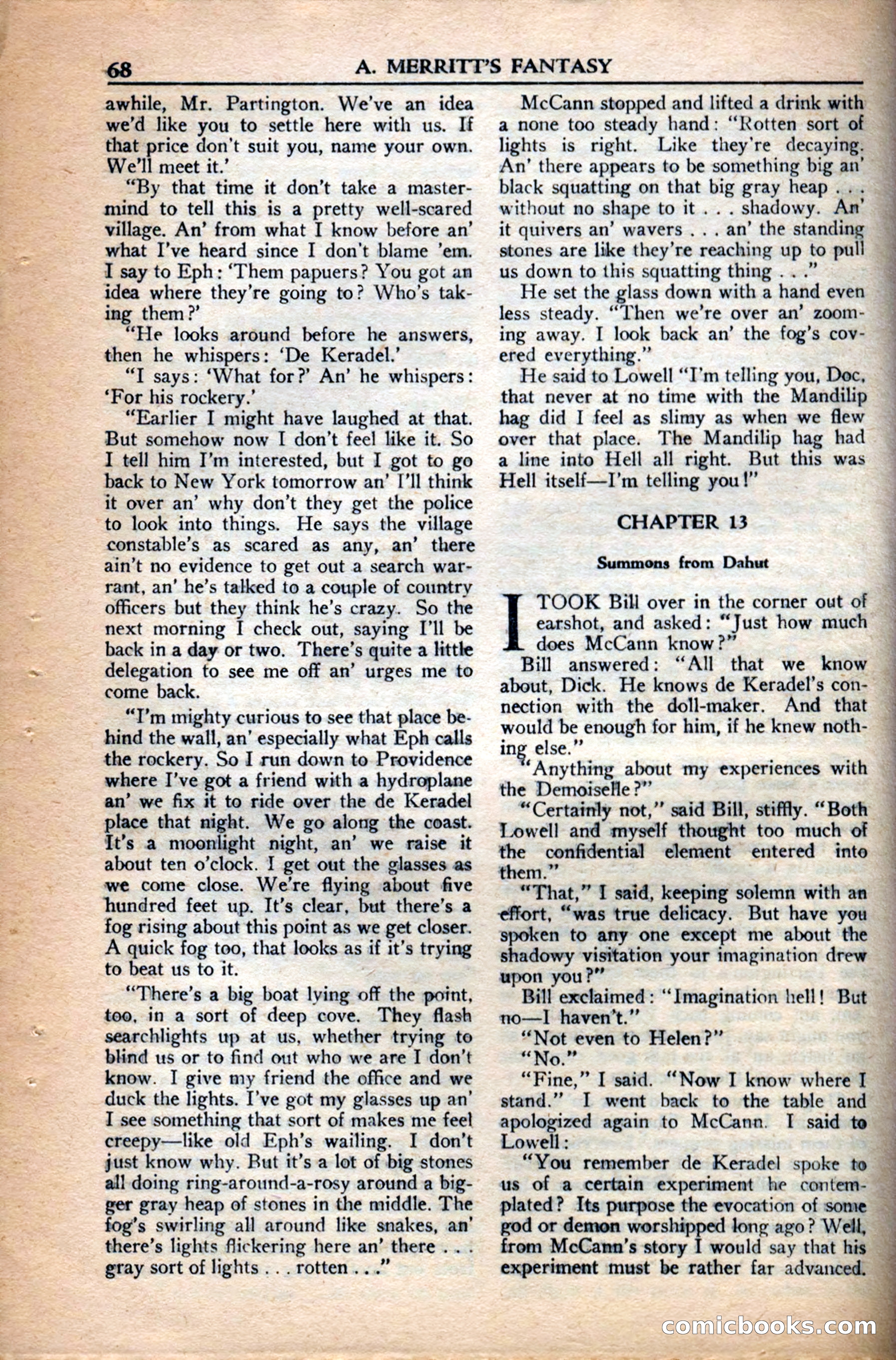 A. Merritt's Fantasy Magazine, December 1949 — page 68 of 132