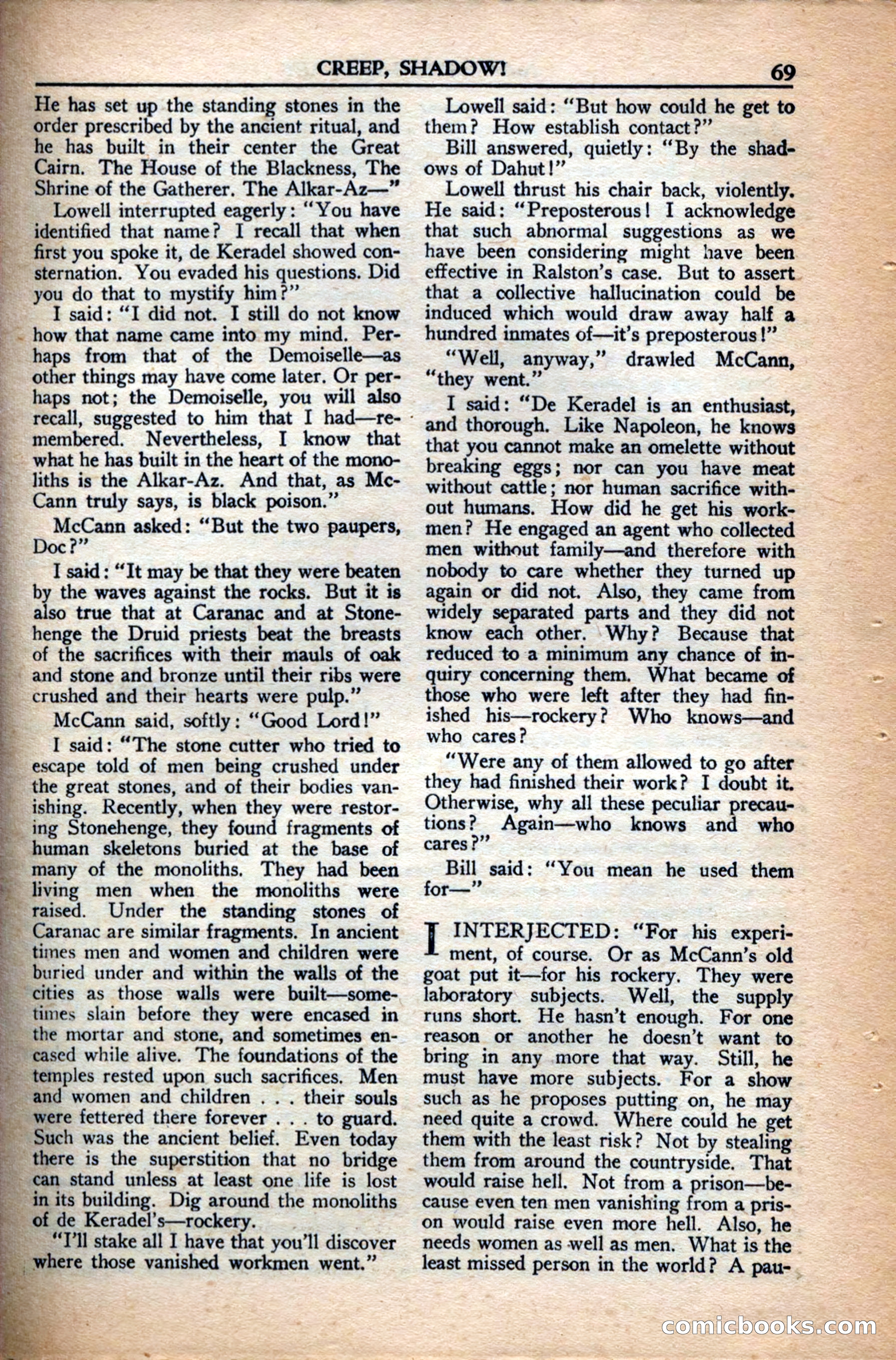 A. Merritt's Fantasy Magazine, December 1949 — page 69 of 132