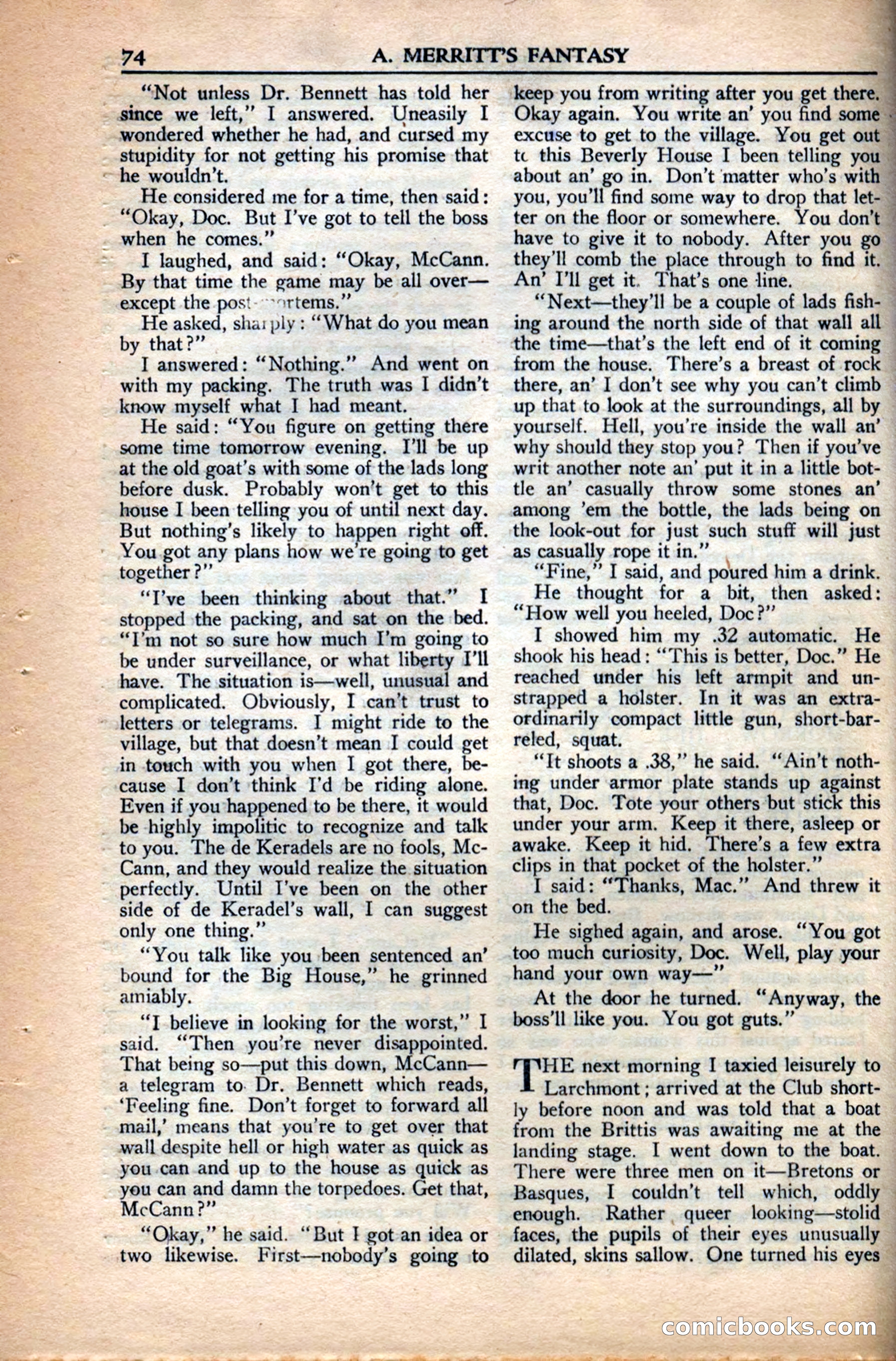 A. Merritt's Fantasy Magazine, December 1949 — page 74 of 132