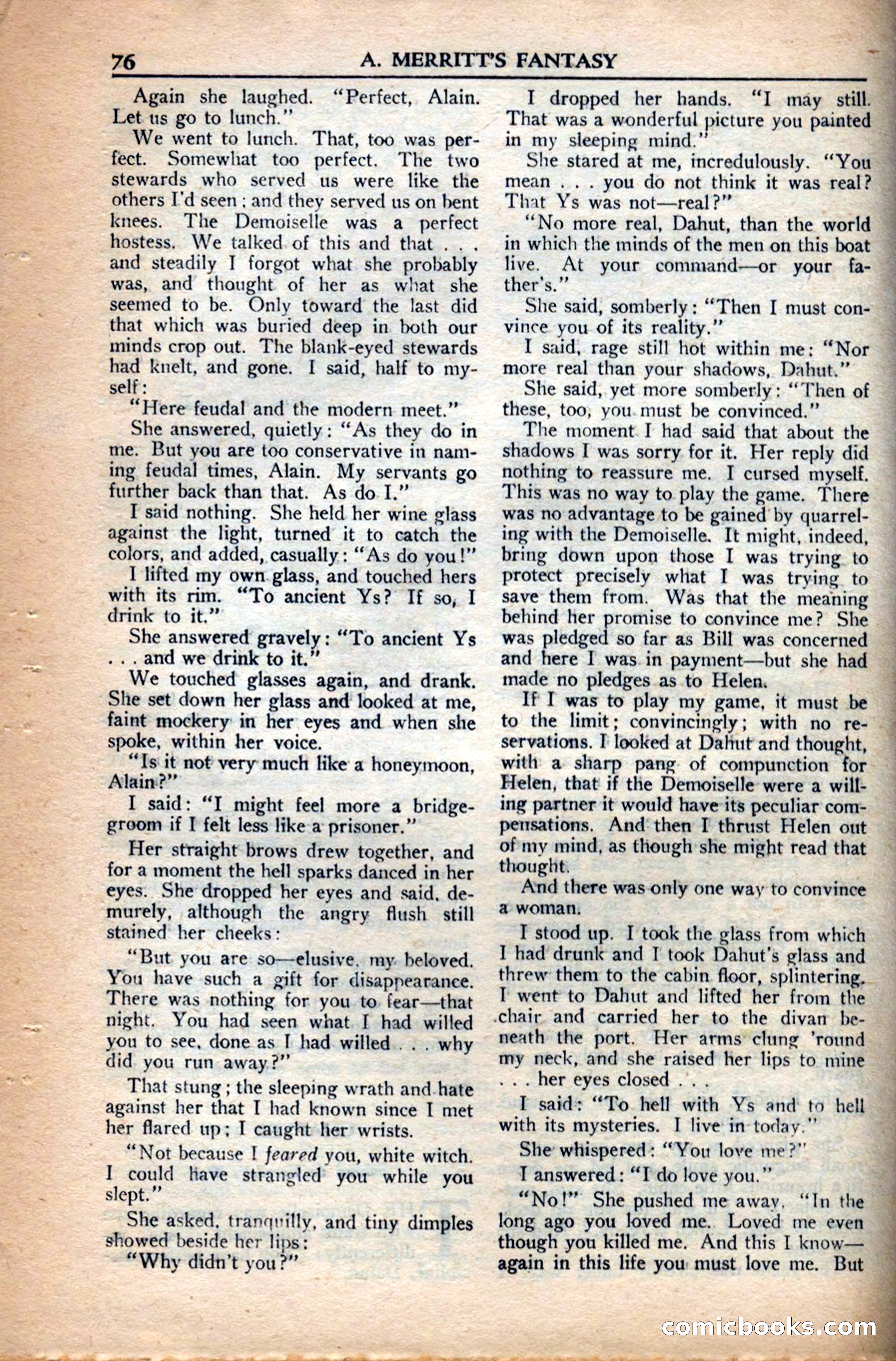 A. Merritt's Fantasy Magazine, December 1949 — page 76 of 132