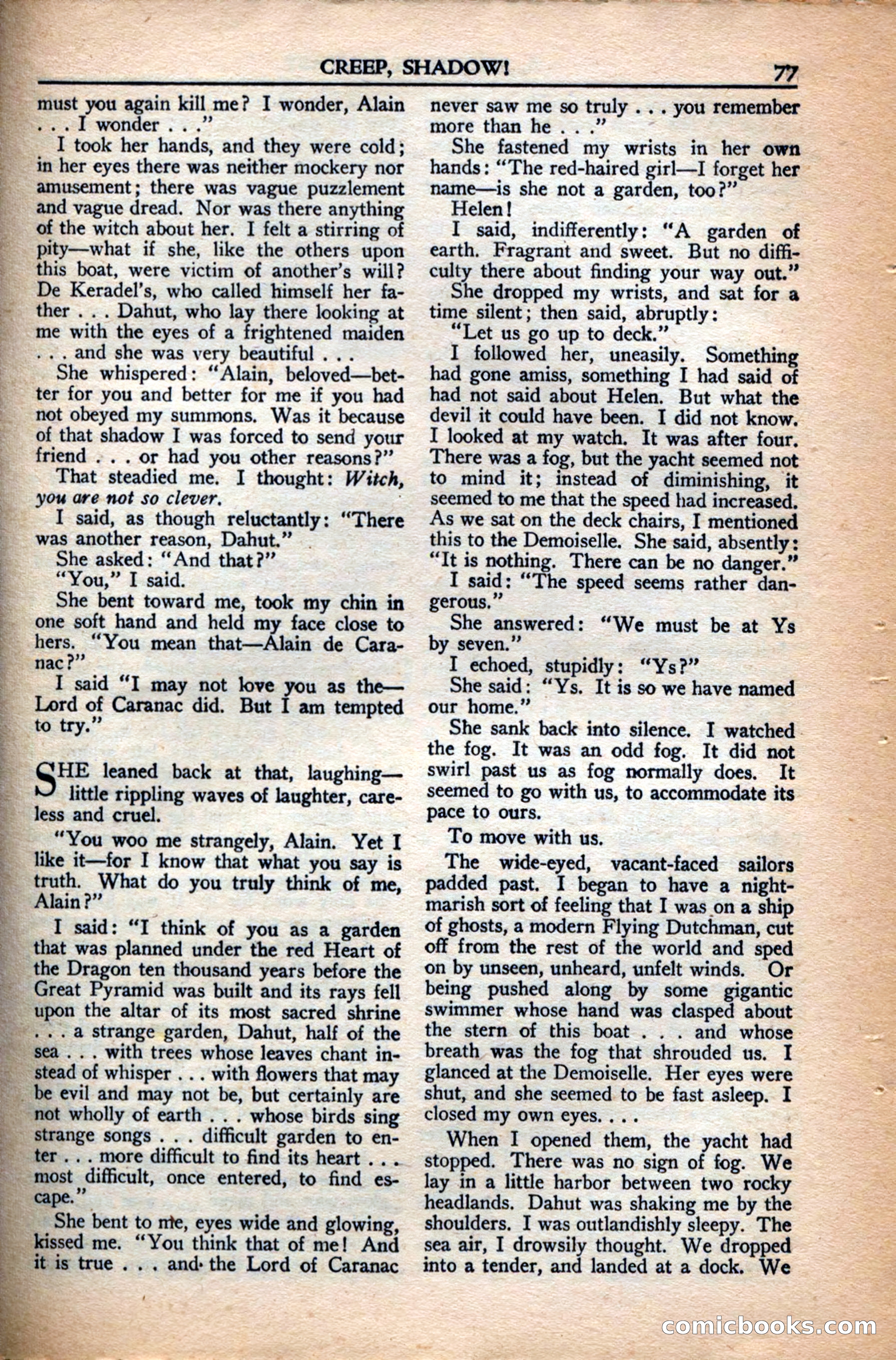 A. Merritt's Fantasy Magazine, December 1949 — page 77 of 132