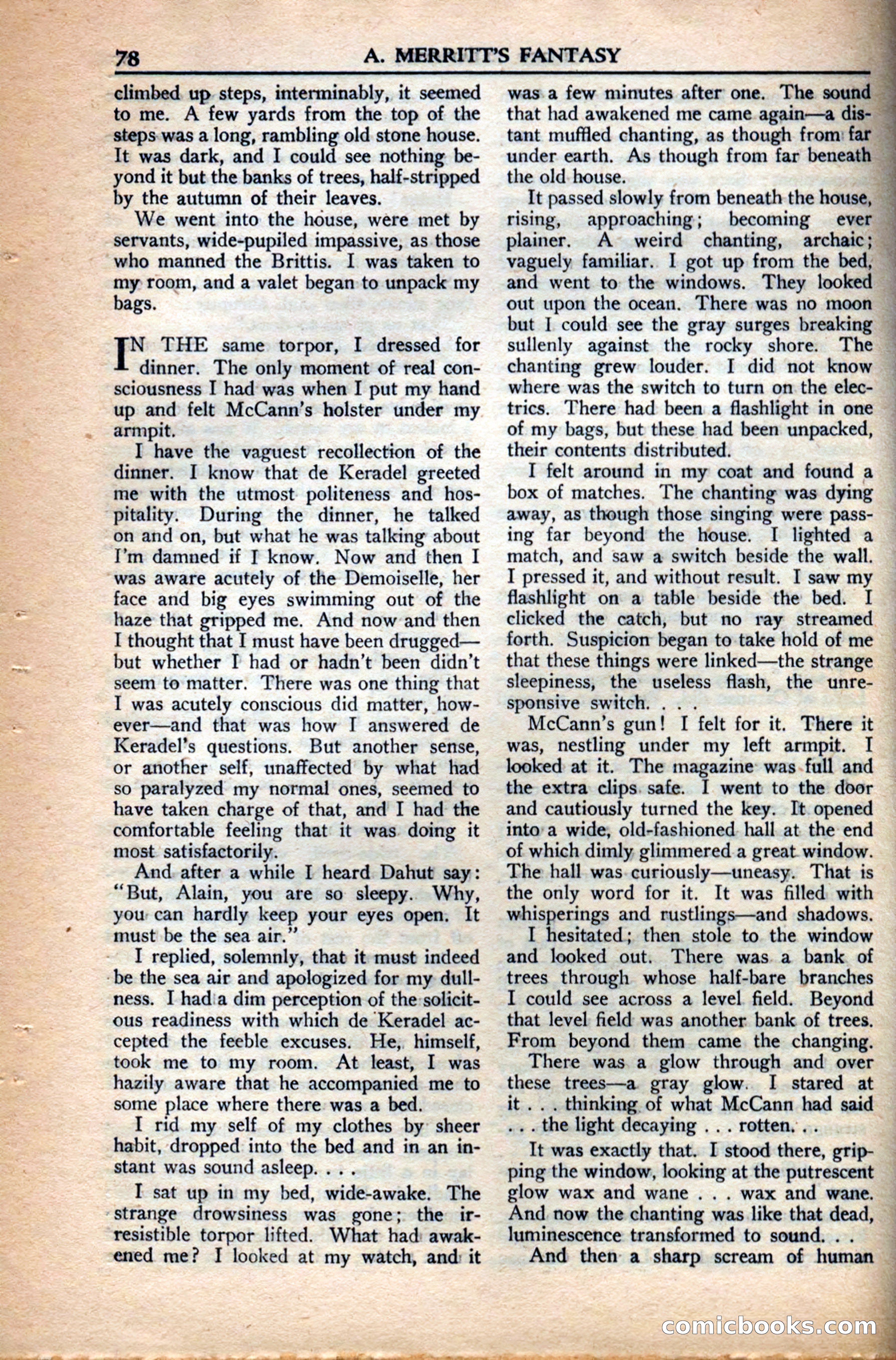 A. Merritt's Fantasy Magazine, December 1949 — page 78 of 132