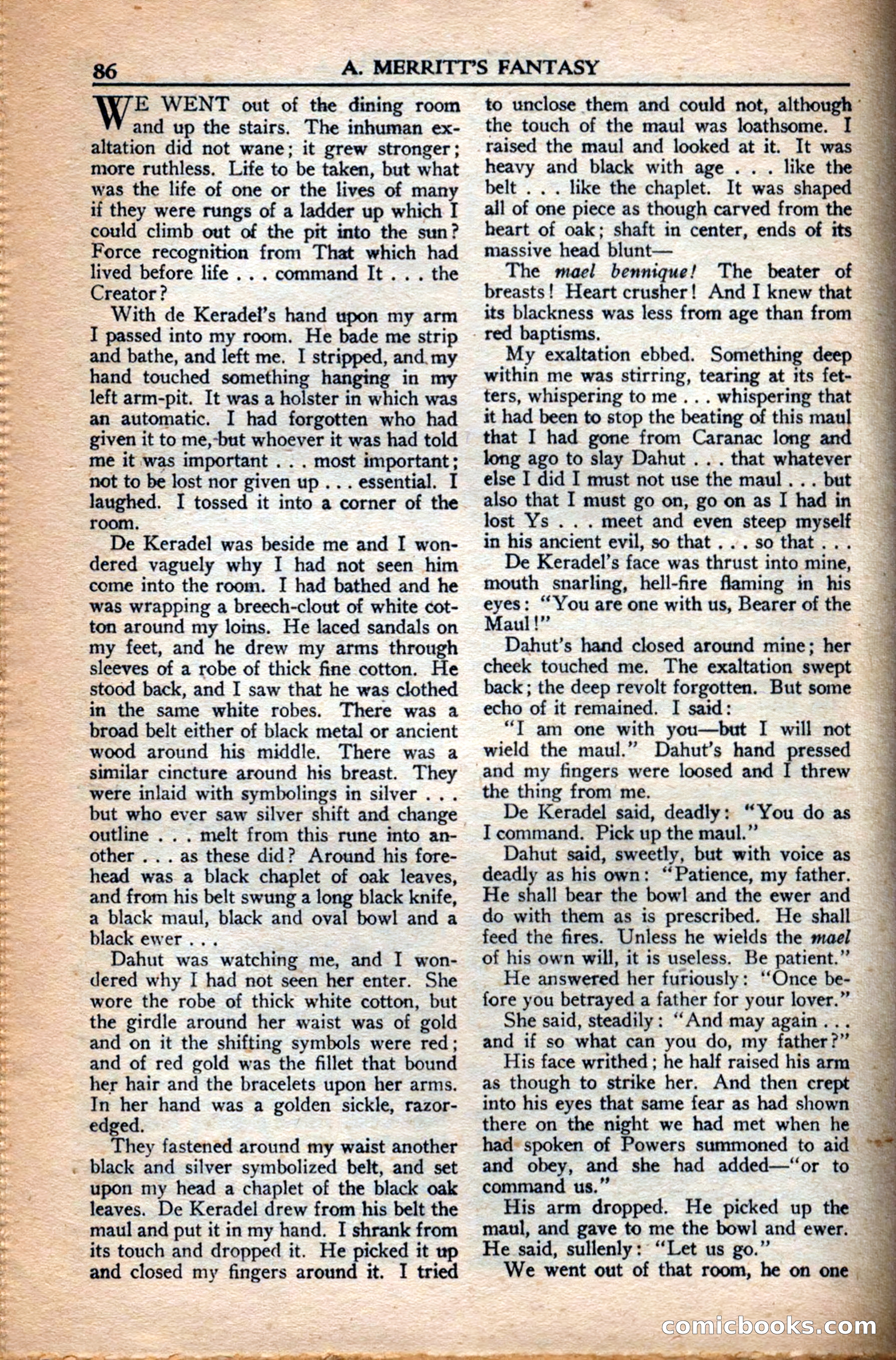 A. Merritt's Fantasy Magazine, December 1949 — page 86 of 132