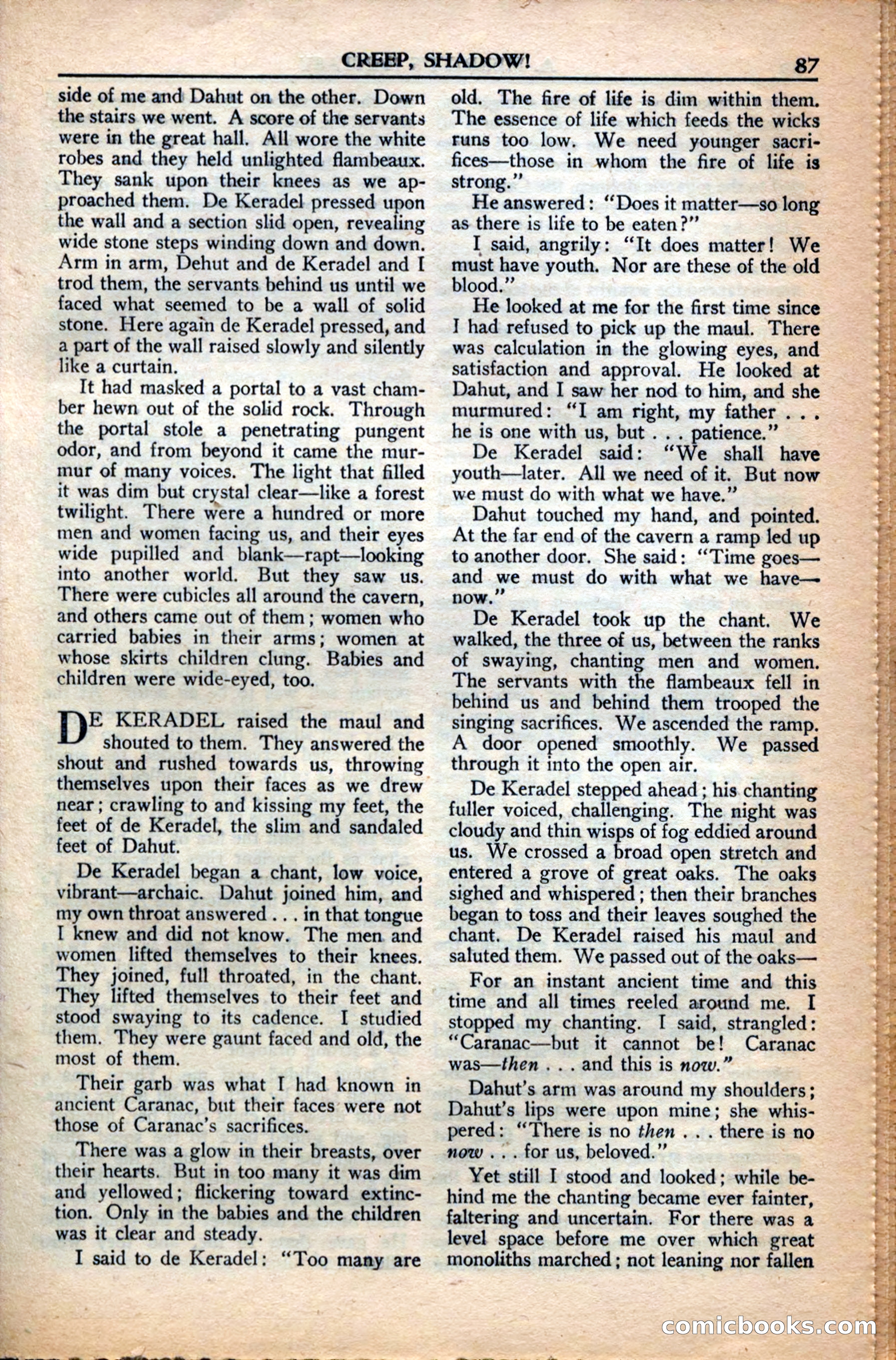 A. Merritt's Fantasy Magazine, December 1949 — page 87 of 132