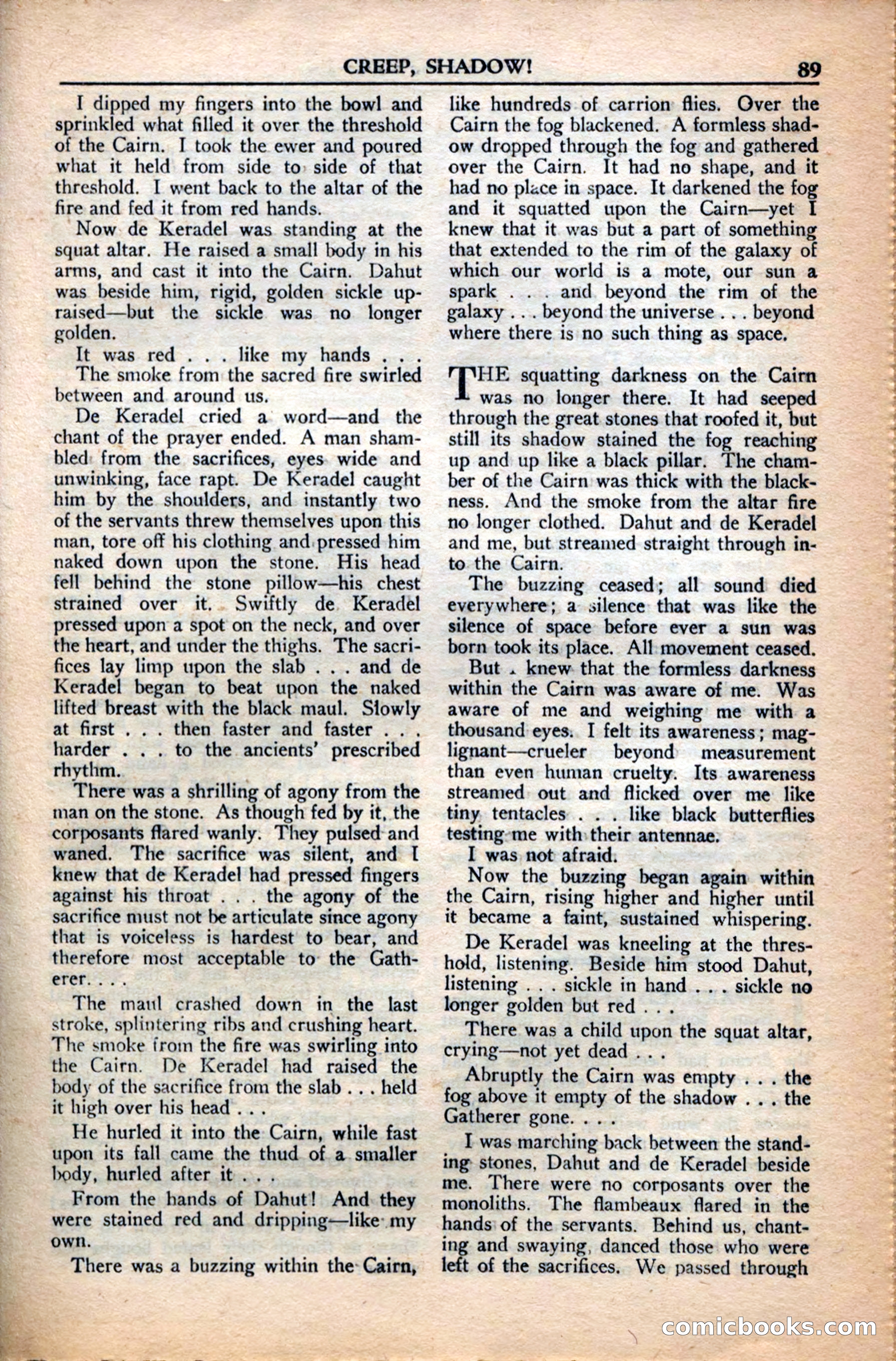 A. Merritt's Fantasy Magazine, December 1949 — page 89 of 132