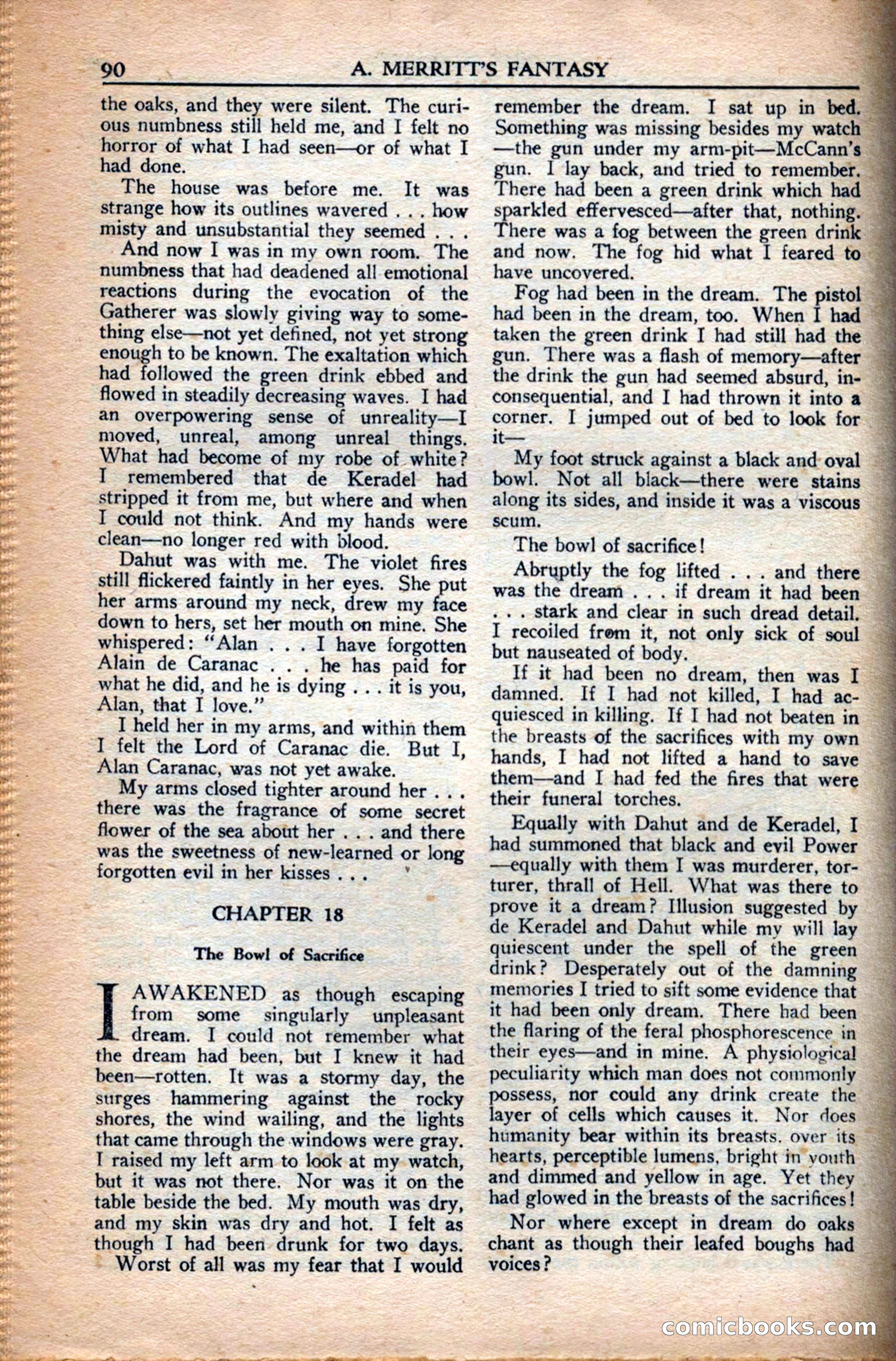 A. Merritt's Fantasy Magazine, December 1949 — page 90 of 132