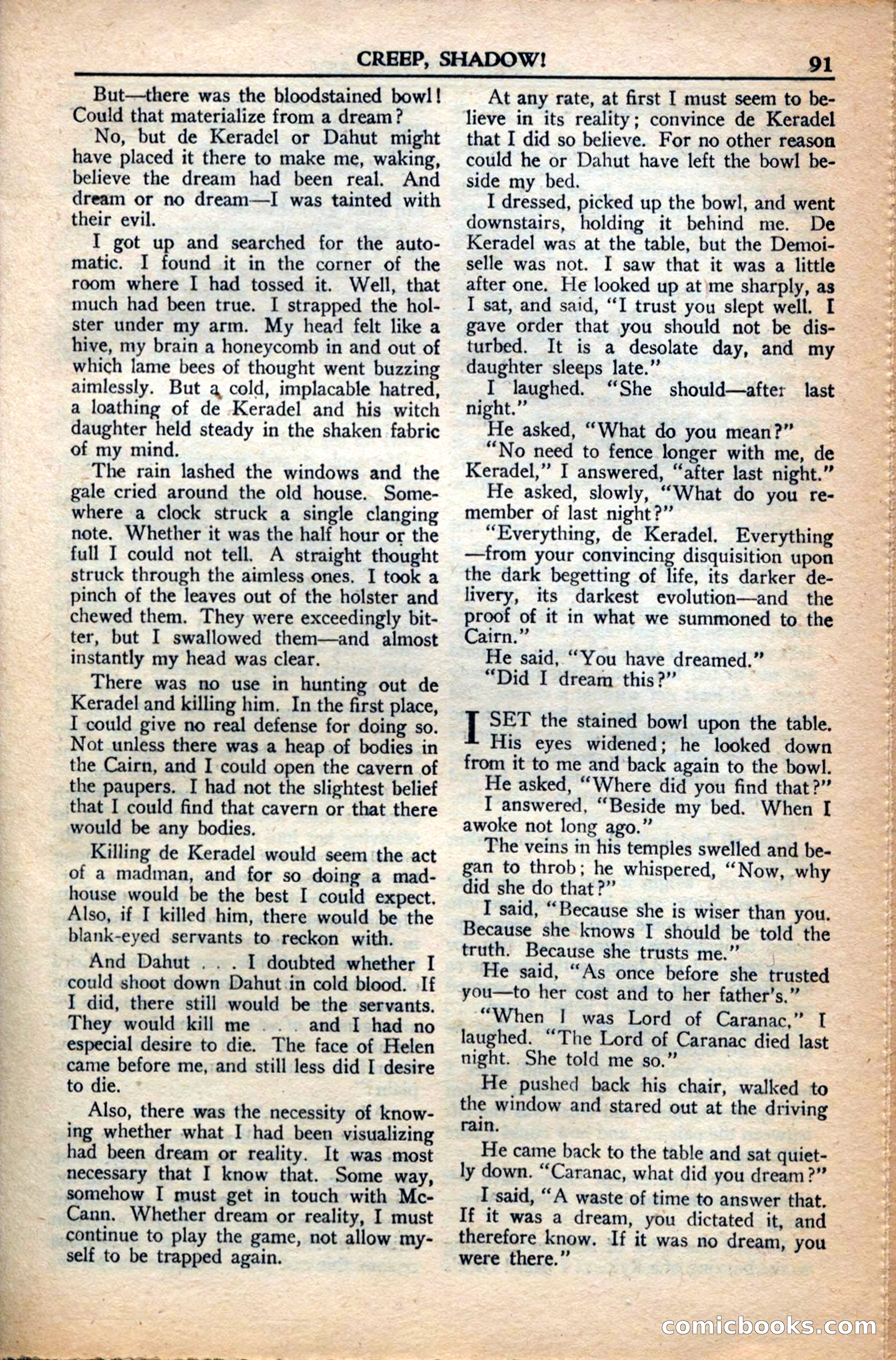 A. Merritt's Fantasy Magazine, December 1949 — page 91 of 132