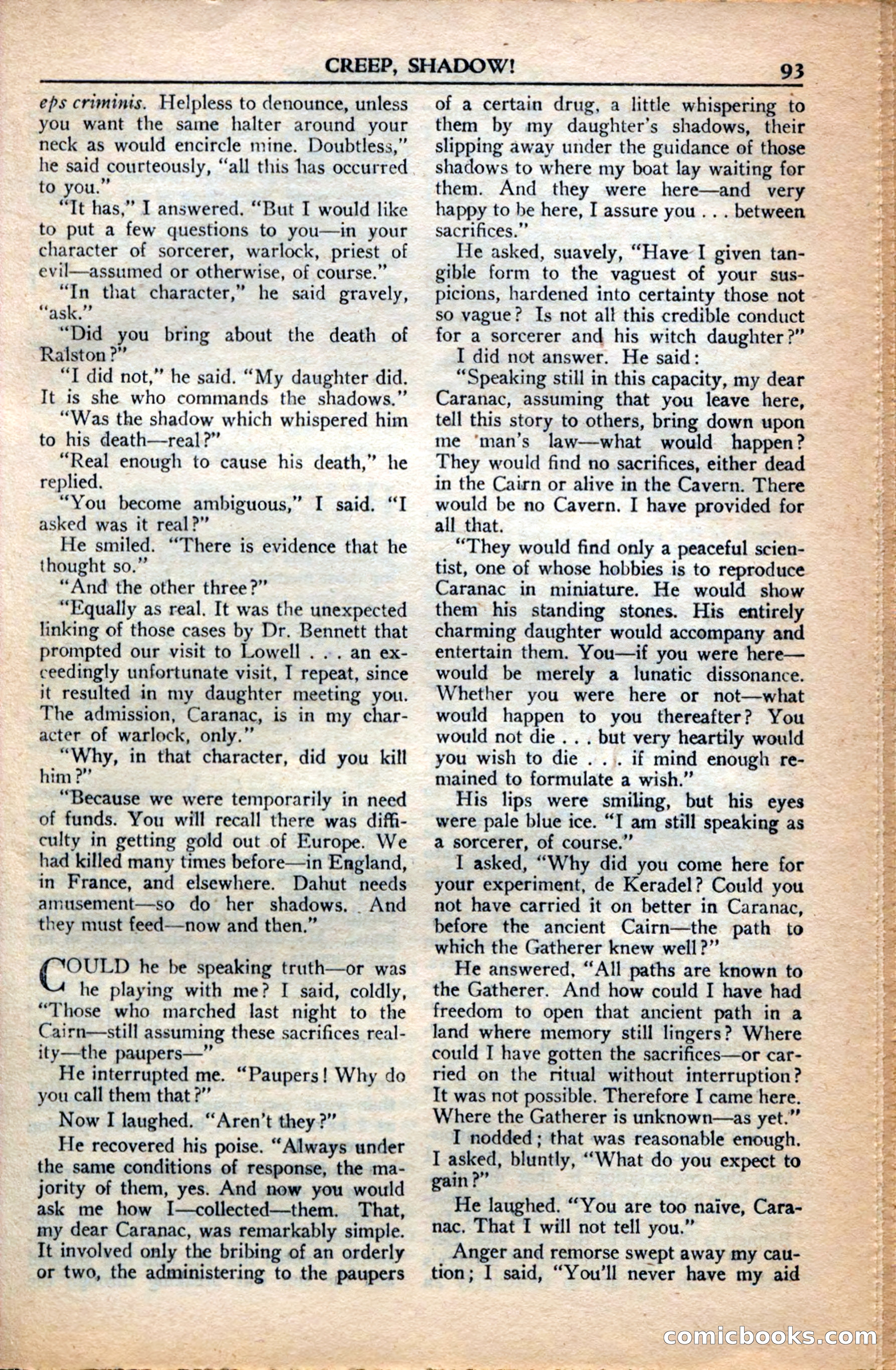 A. Merritt's Fantasy Magazine, December 1949 — page 93 of 132