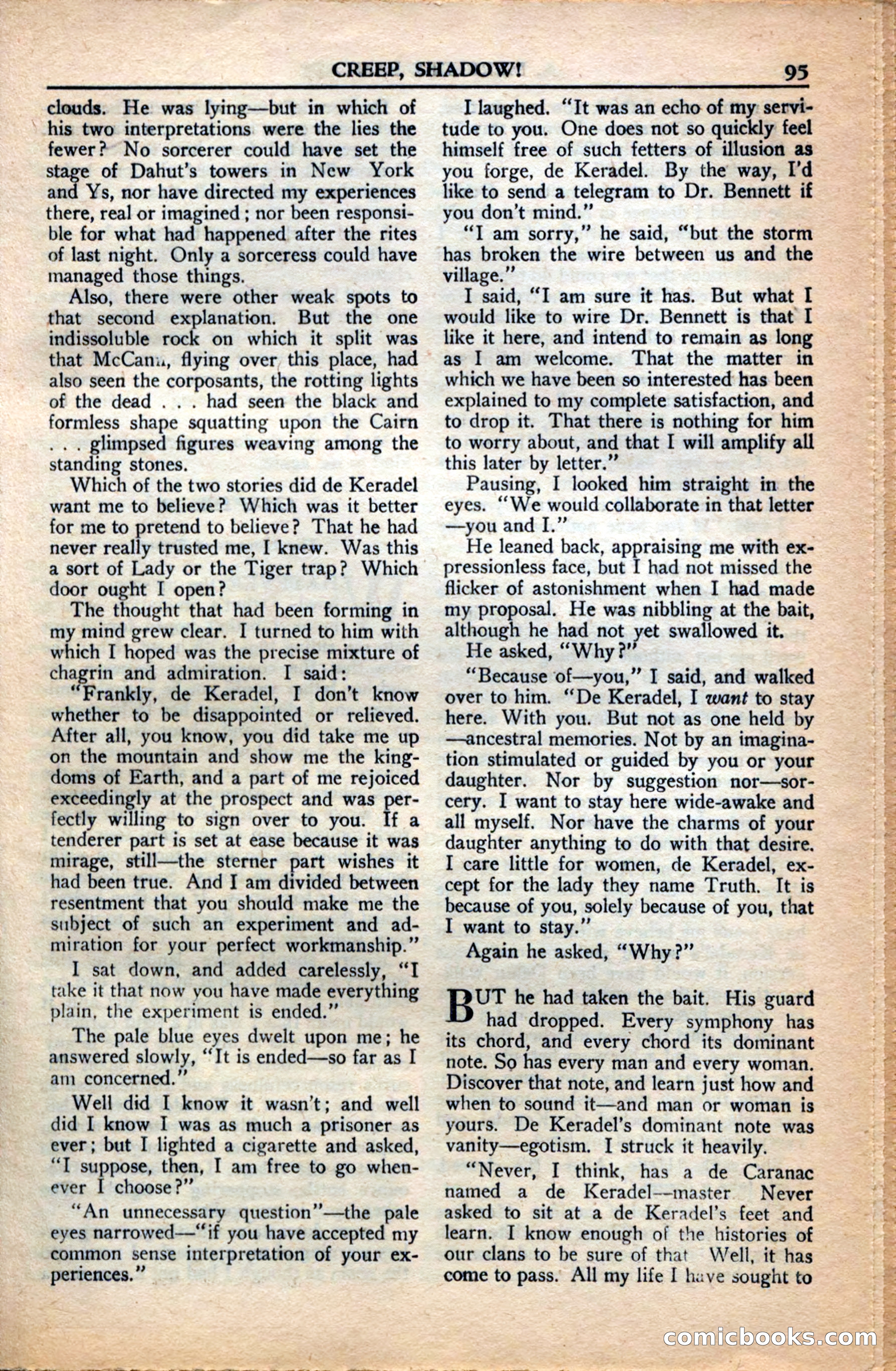 A. Merritt's Fantasy Magazine, December 1949 — page 95 of 132