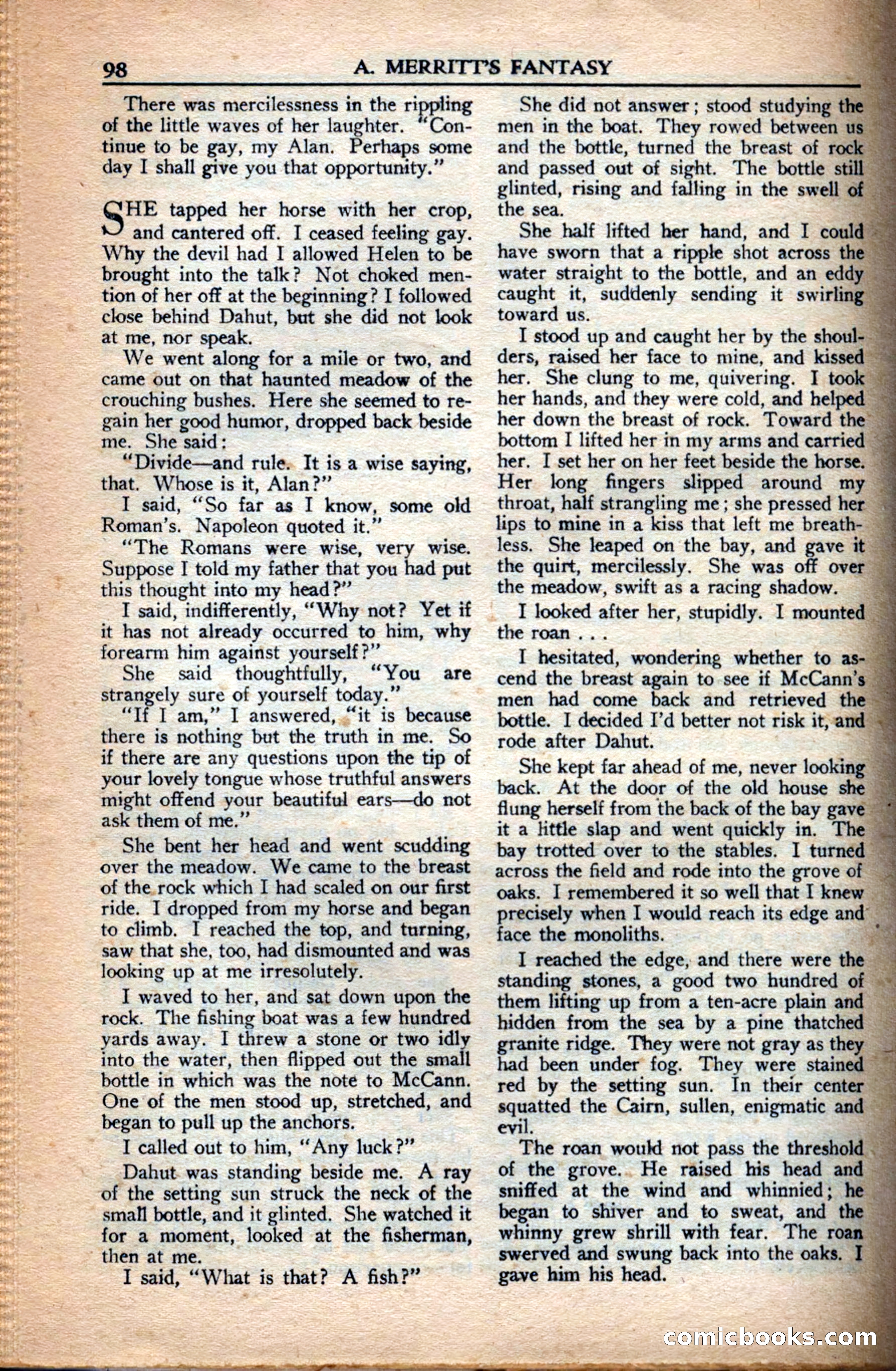 A. Merritt's Fantasy Magazine, December 1949 — page 98 of 132
