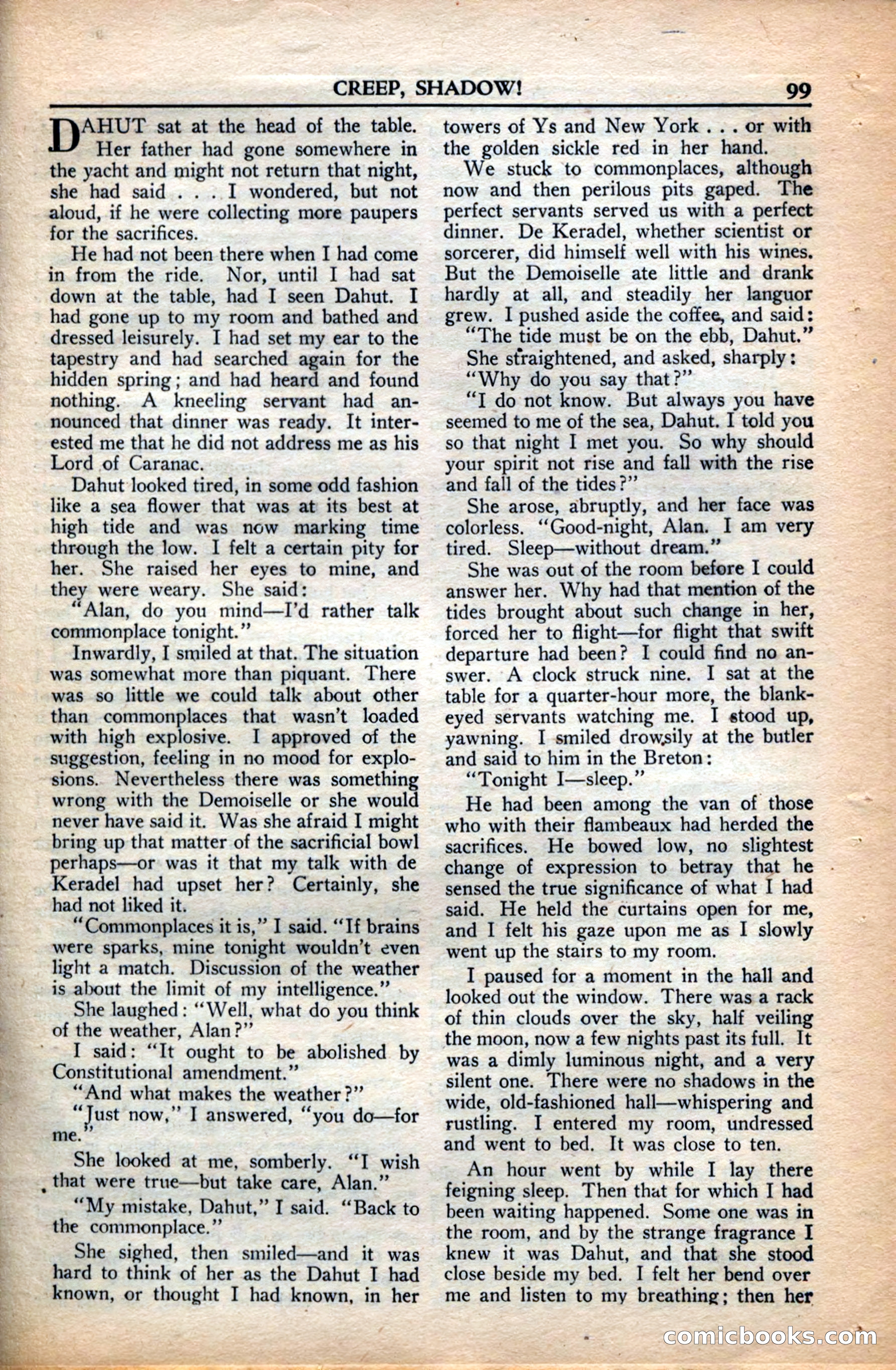 A. Merritt's Fantasy Magazine, December 1949 — page 99 of 132