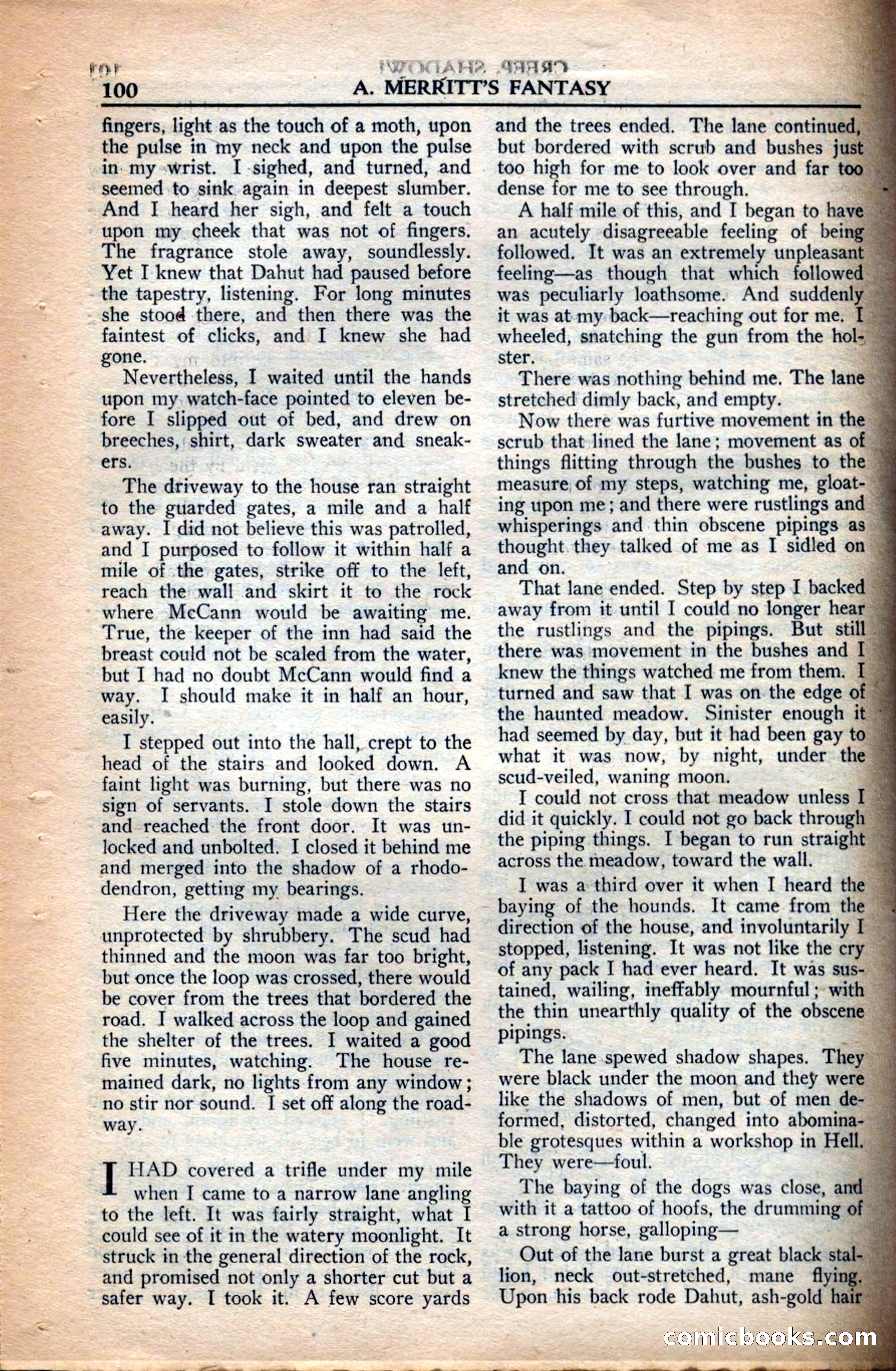 A. Merritt's Fantasy Magazine, December 1949 — page 100 of 132