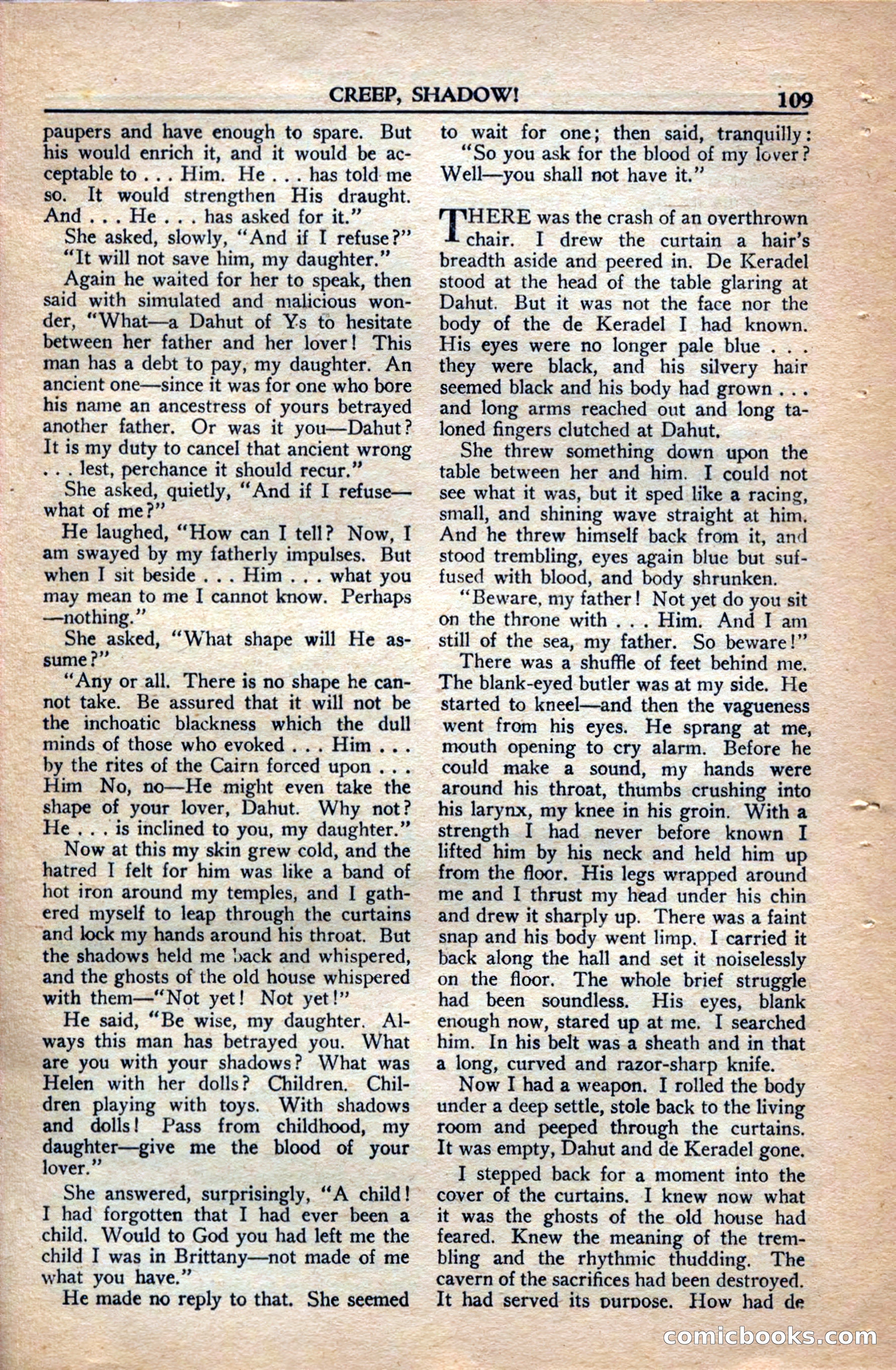 A. Merritt's Fantasy Magazine, December 1949 — page 109 of 132