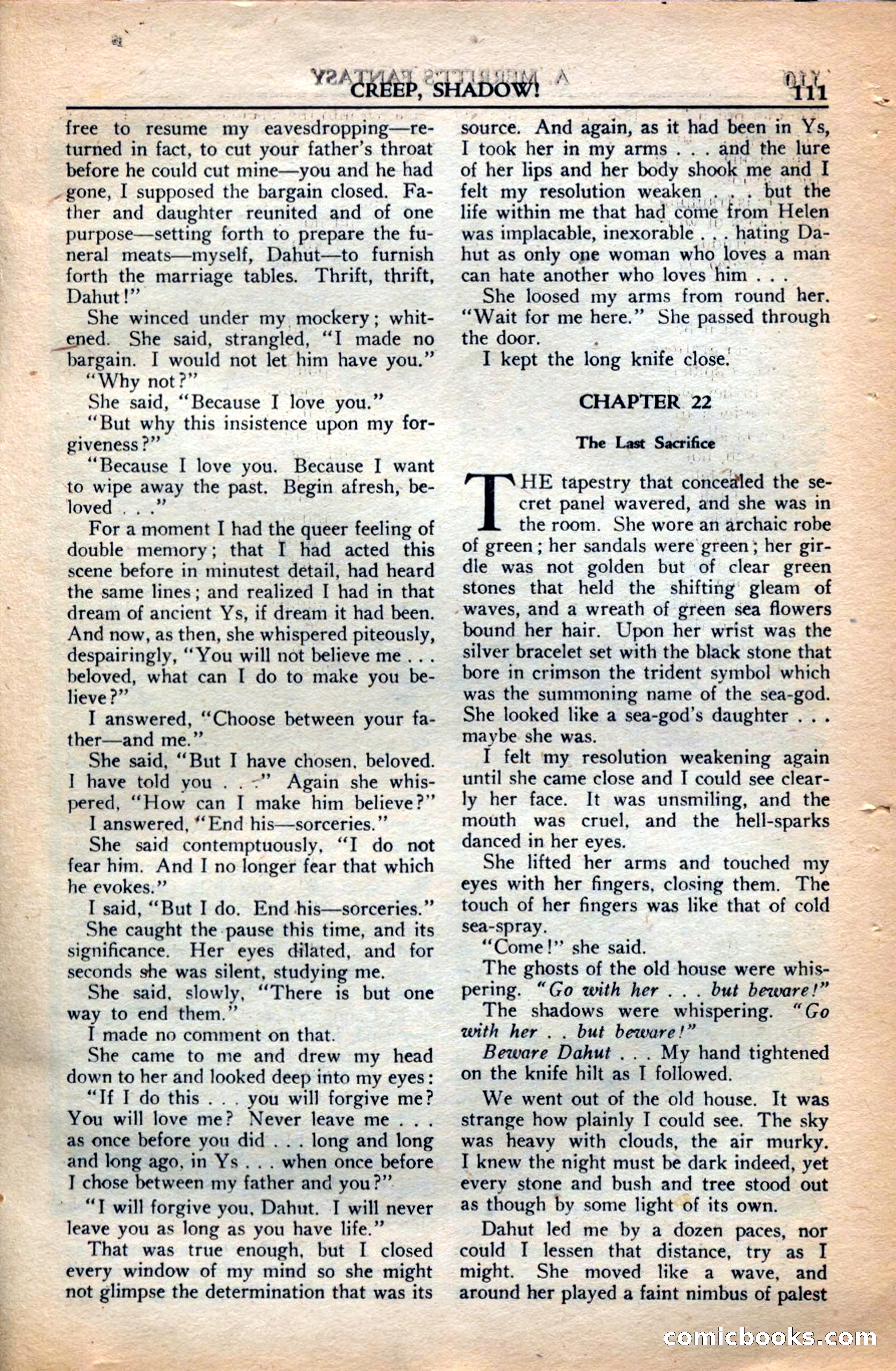 A. Merritt's Fantasy Magazine, December 1949 — page 111 of 132