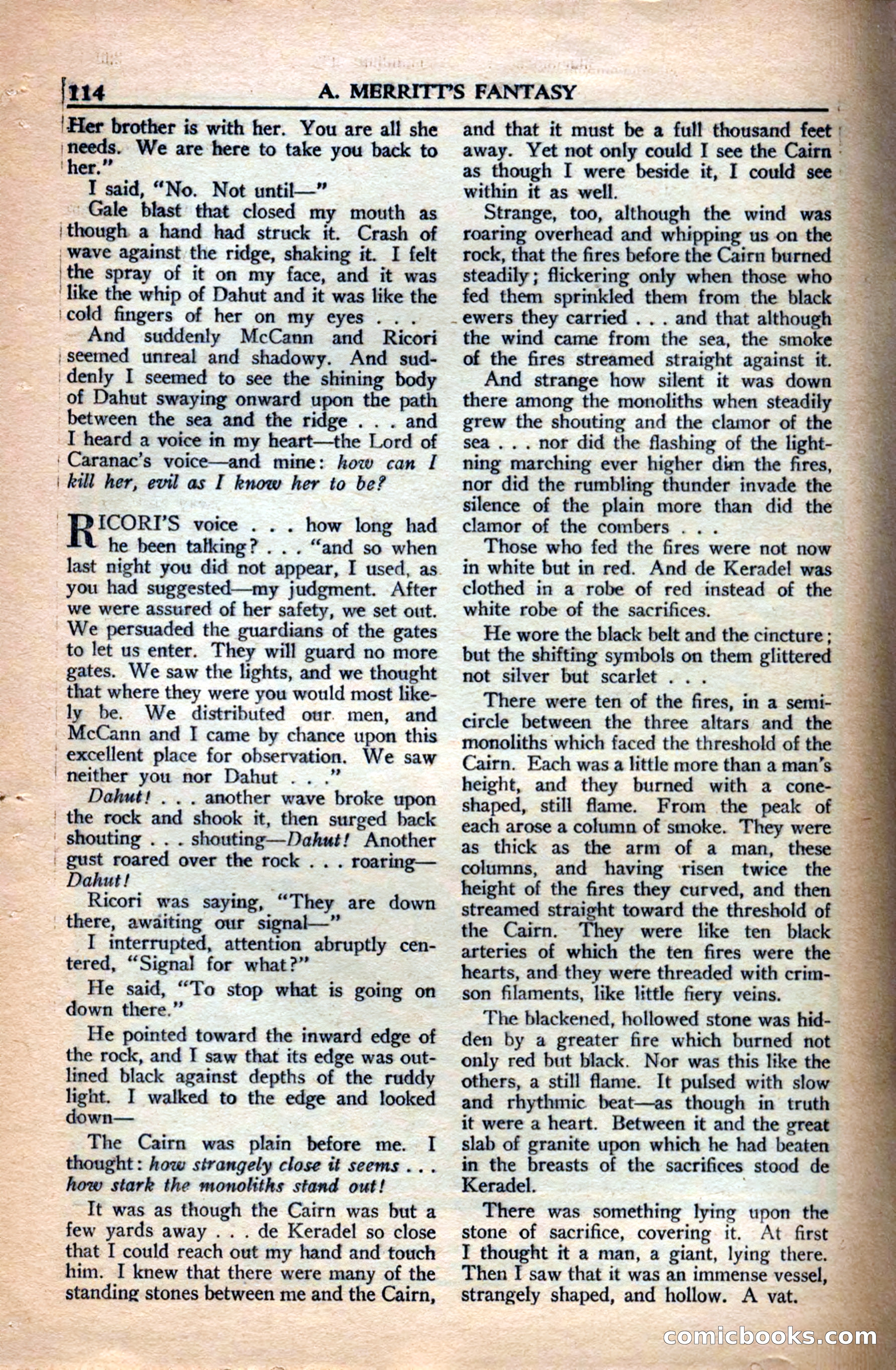 A. Merritt's Fantasy Magazine, December 1949 — page 114 of 132
