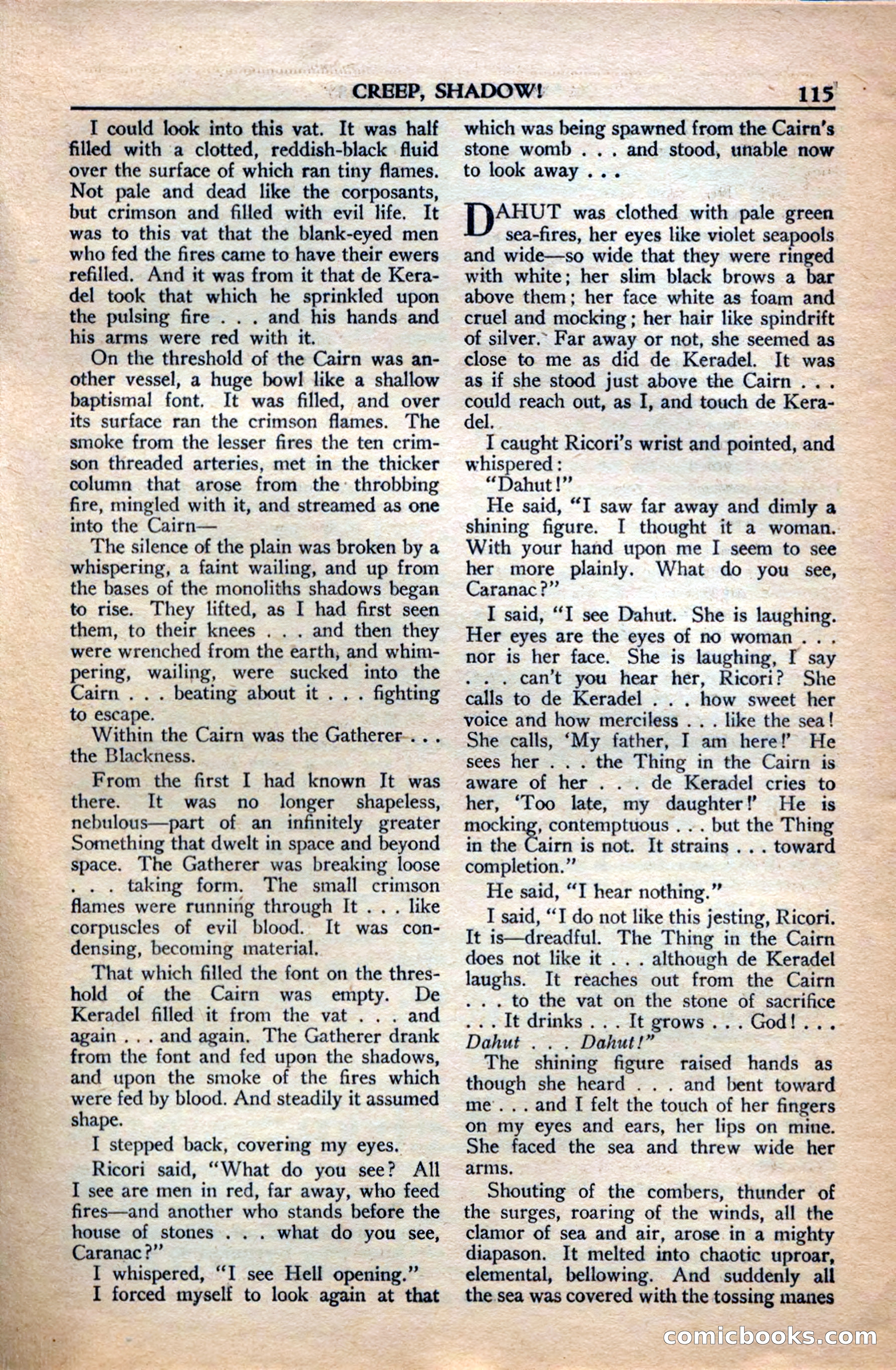 A. Merritt's Fantasy Magazine, December 1949 — page 115 of 132