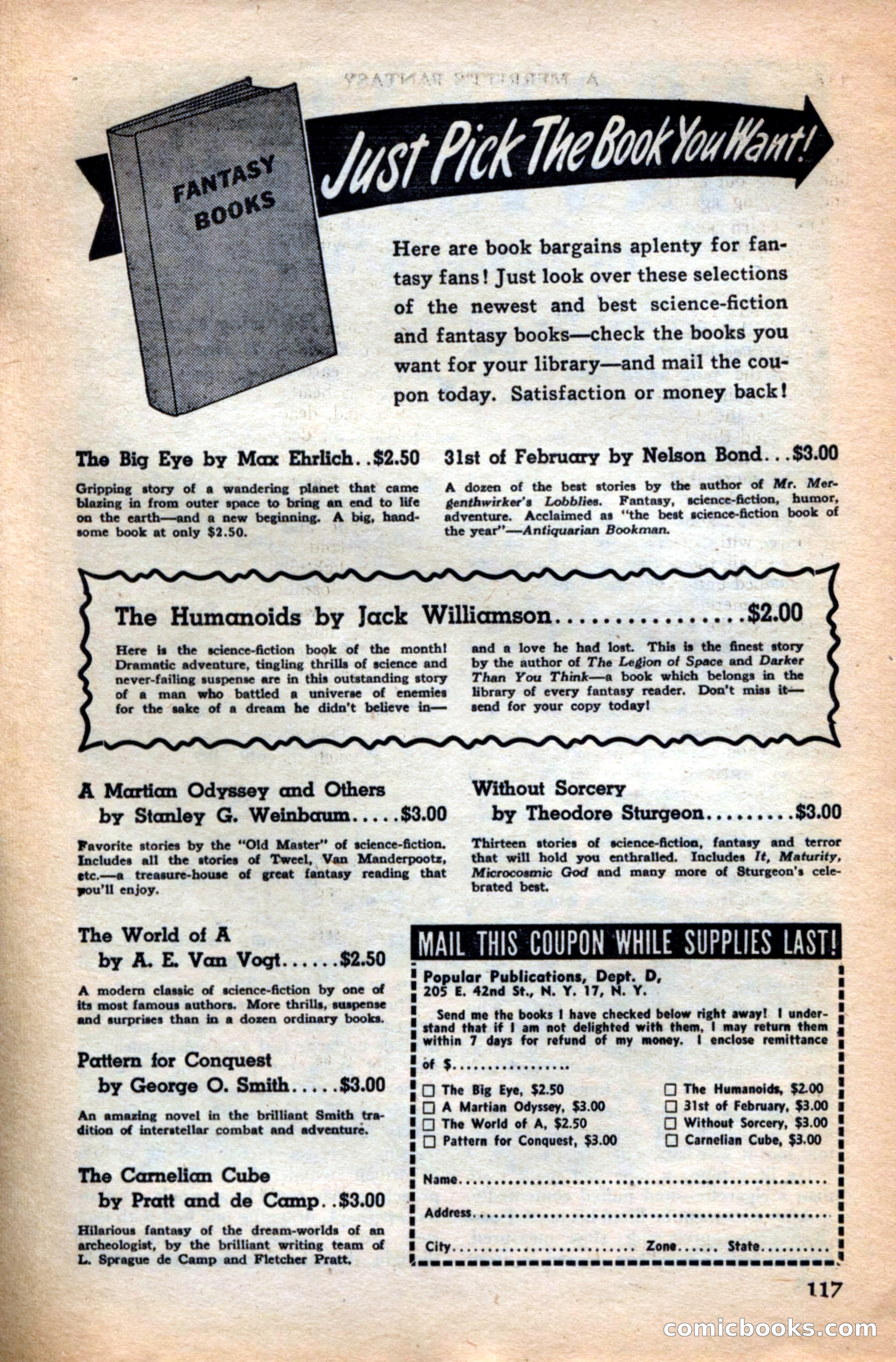A. Merritt's Fantasy Magazine, December 1949 — page 117 of 132