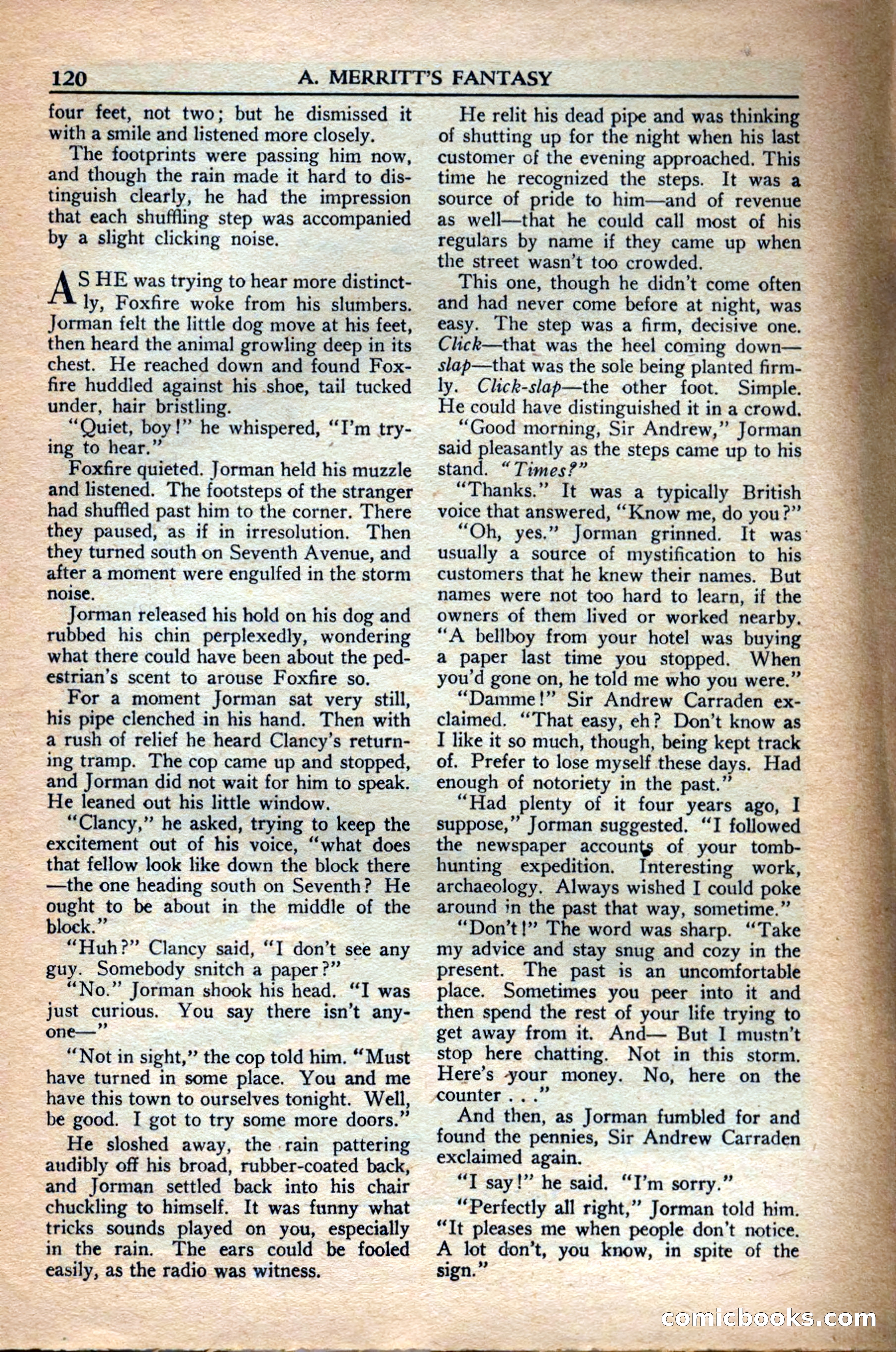 A. Merritt's Fantasy Magazine, December 1949 — page 120 of 132