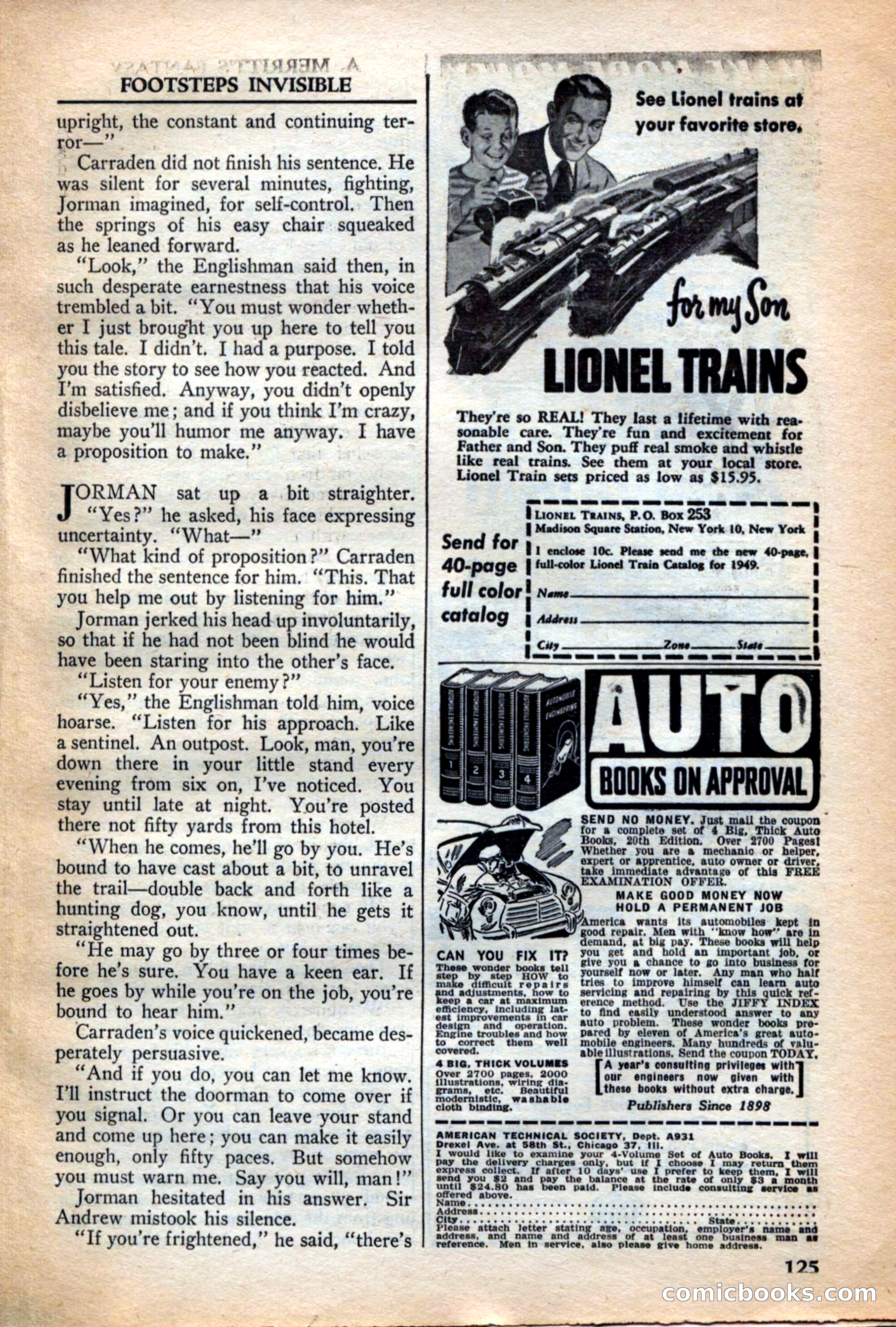 A. Merritt's Fantasy Magazine, December 1949 — page 125 of 132
