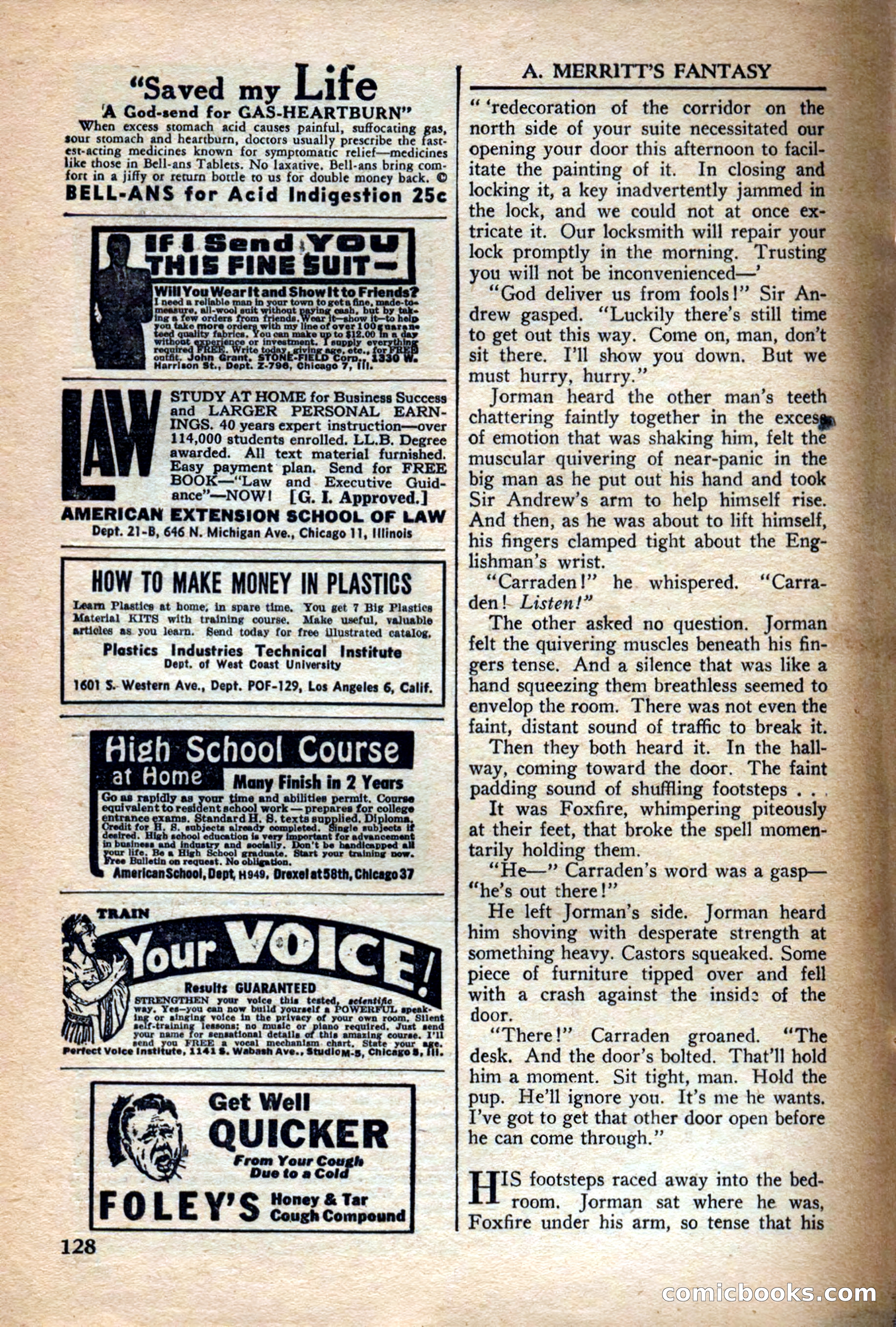 A. Merritt's Fantasy Magazine, December 1949 — page 128 of 132