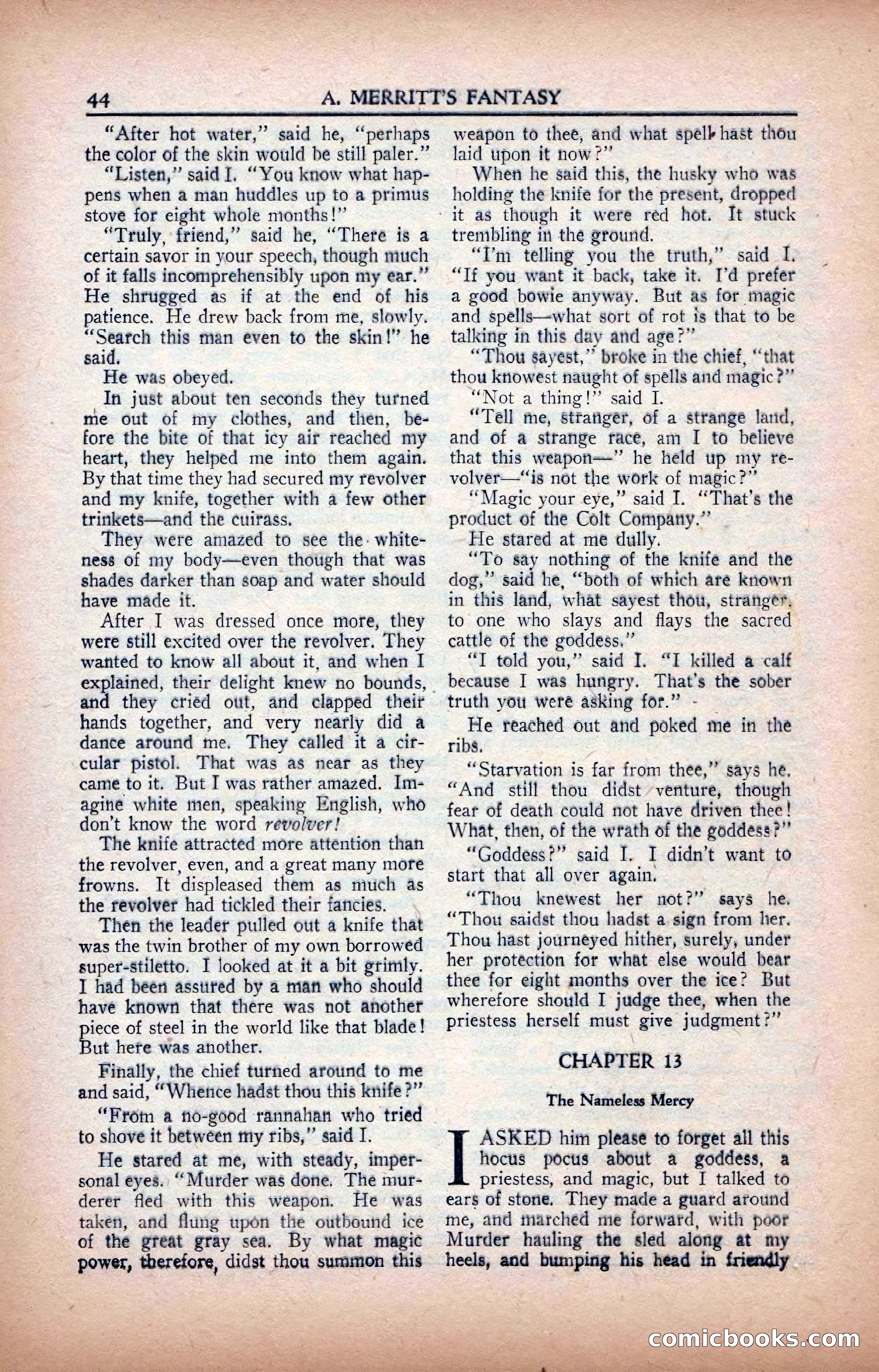 A. Merritt's Fantasy Magazine, February 1950 — page 44 of 134