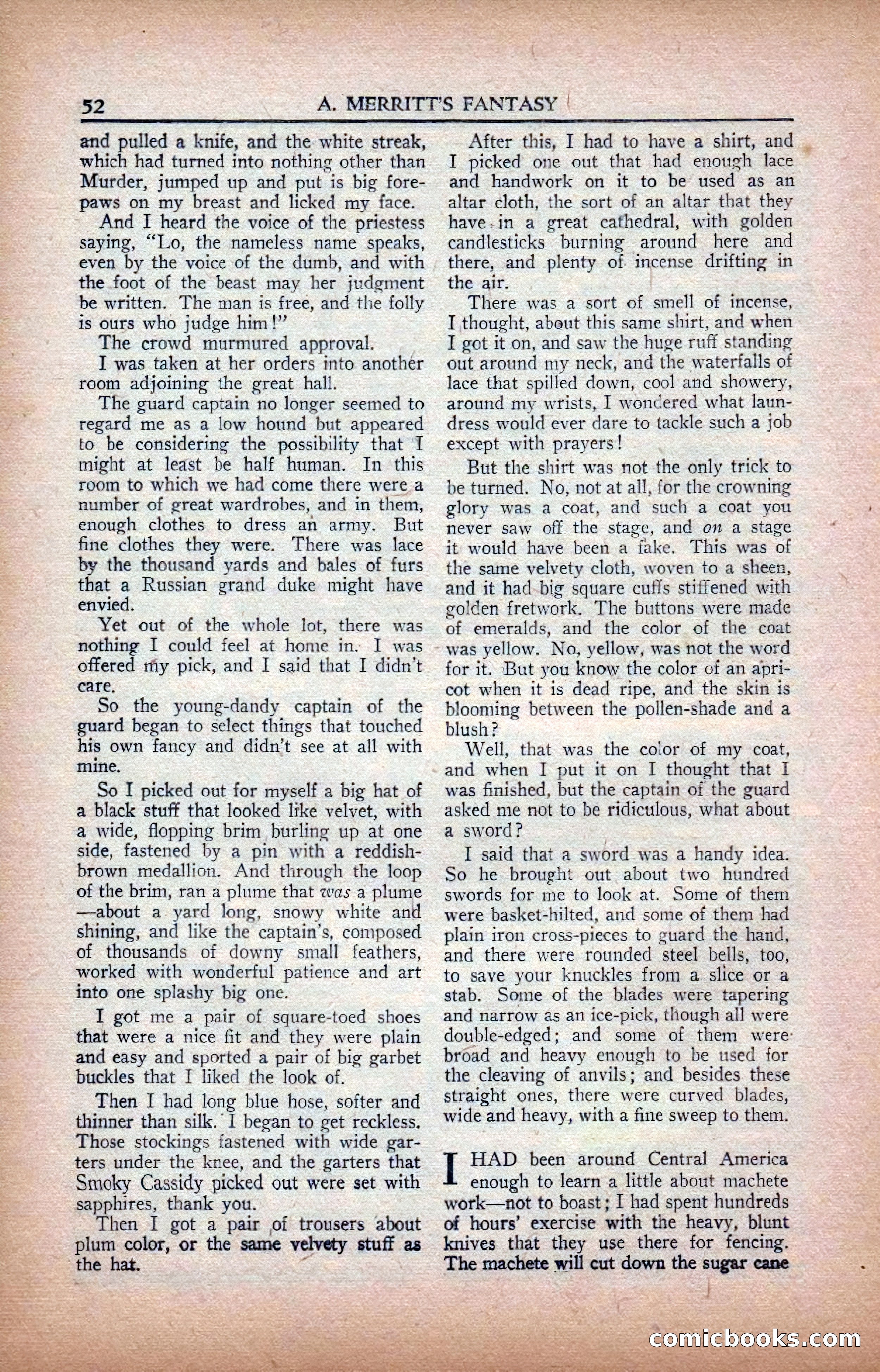 A. Merritt's Fantasy Magazine, February 1950 — page 52 of 134