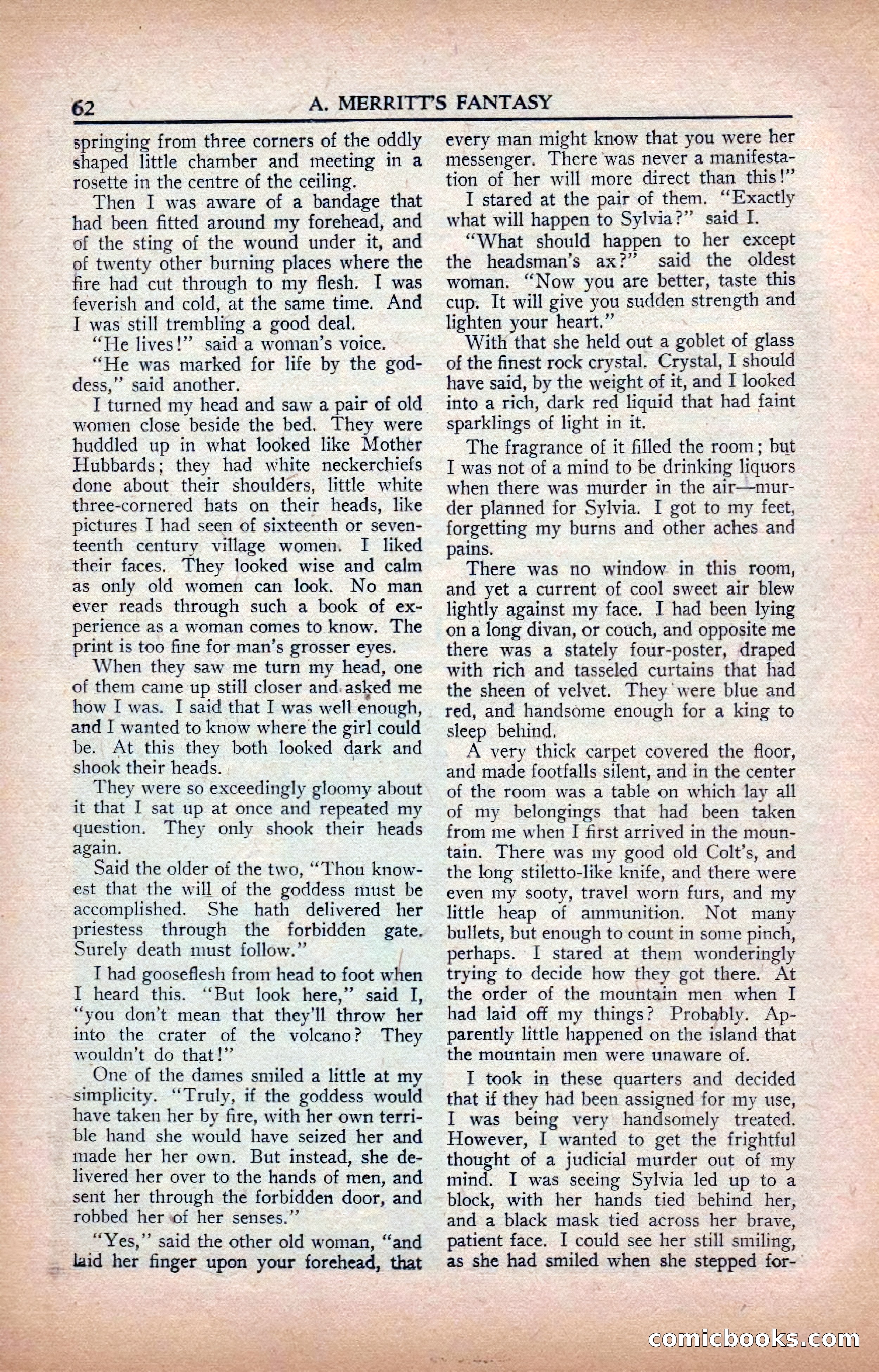 A. Merritt's Fantasy Magazine, February 1950 — page 62 of 134